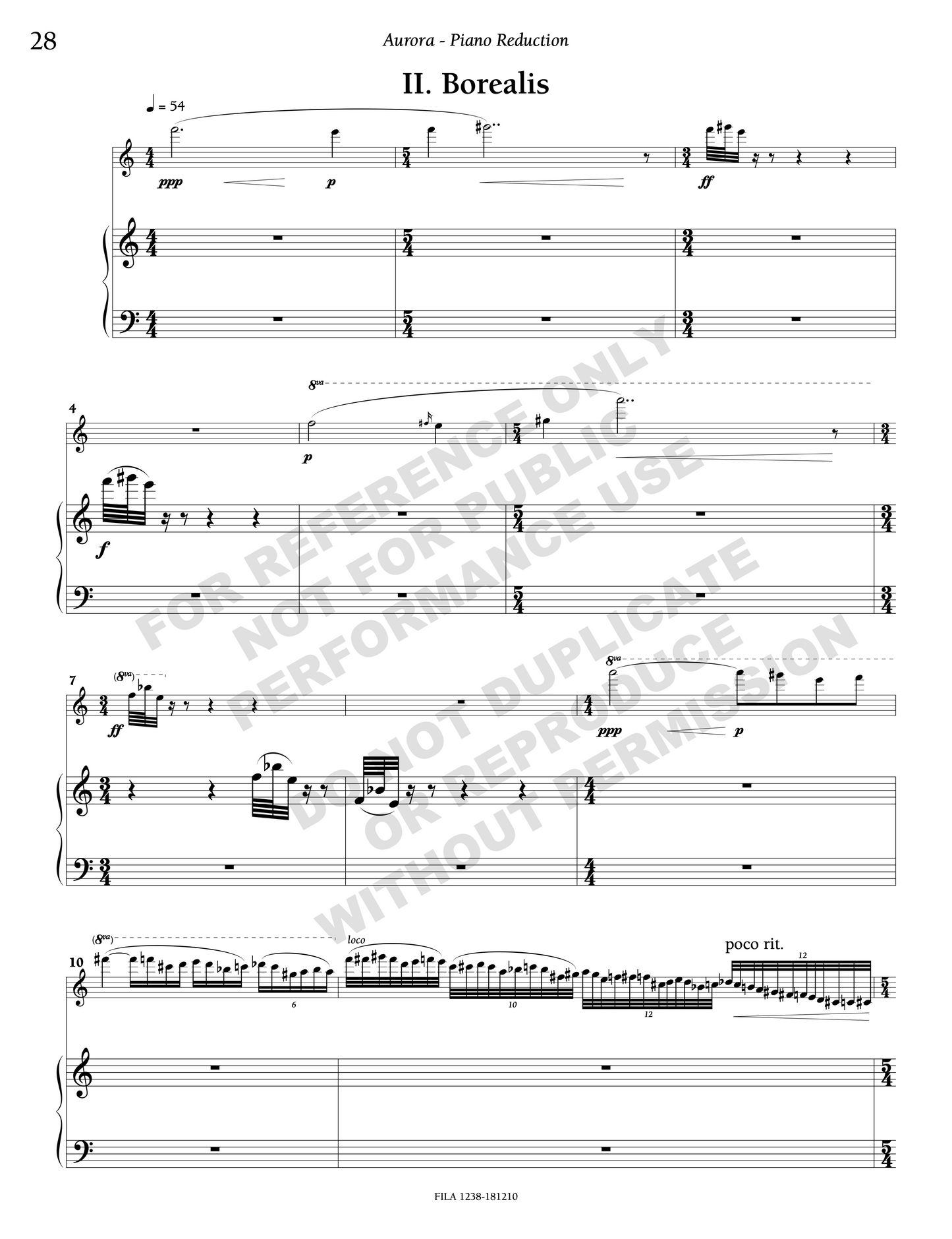 Aurora, concerto for violin and orchestra