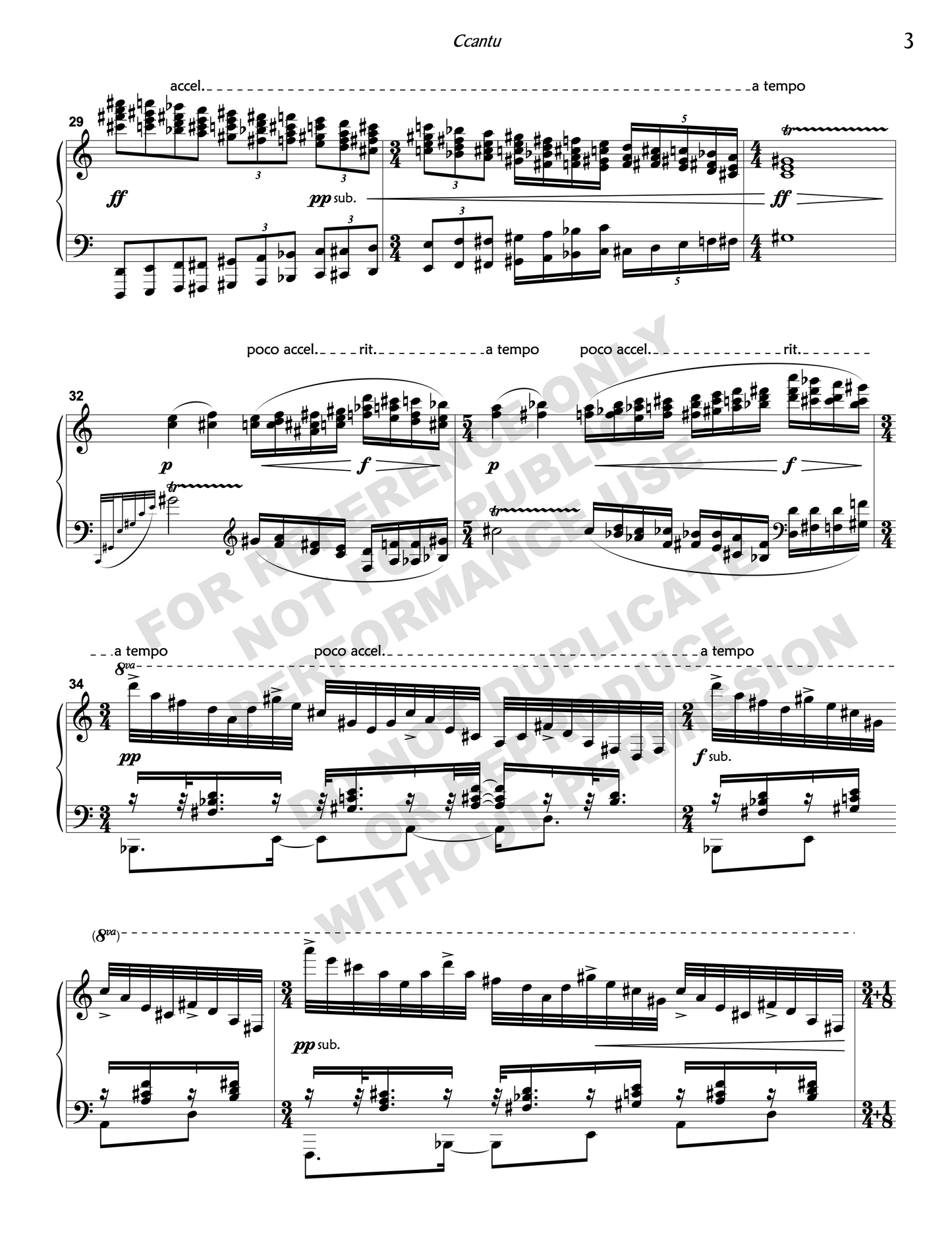 Ccantu, for solo piano