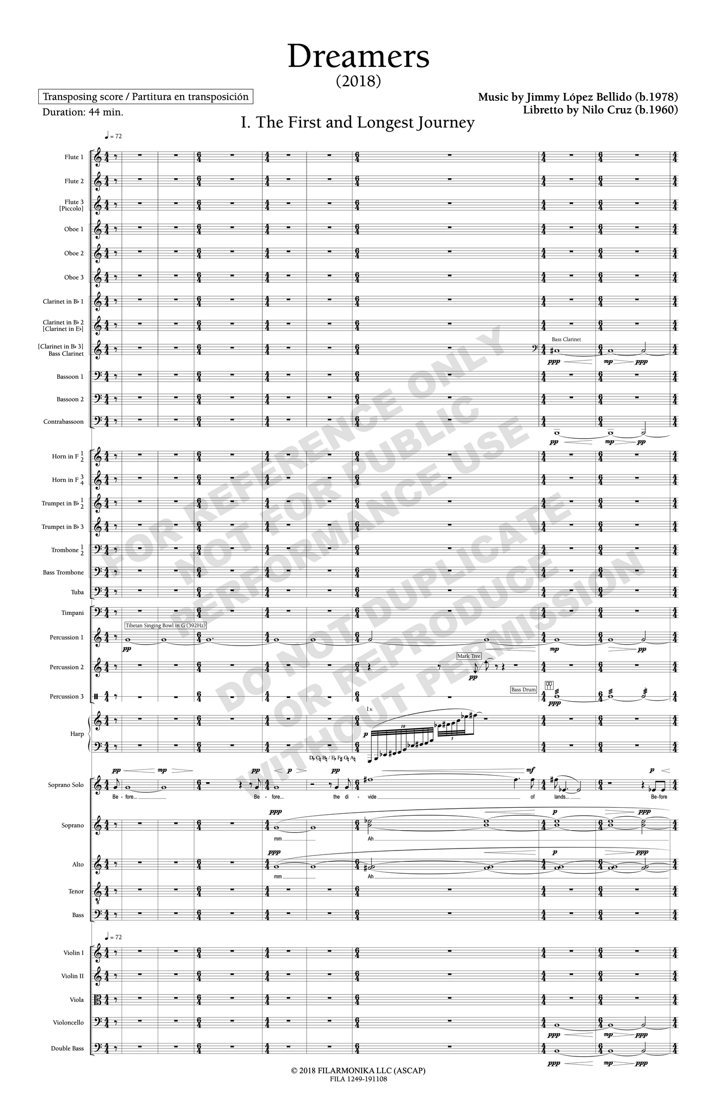 Dreamers, an oratorio for soprano, mixed chorus and orchestra