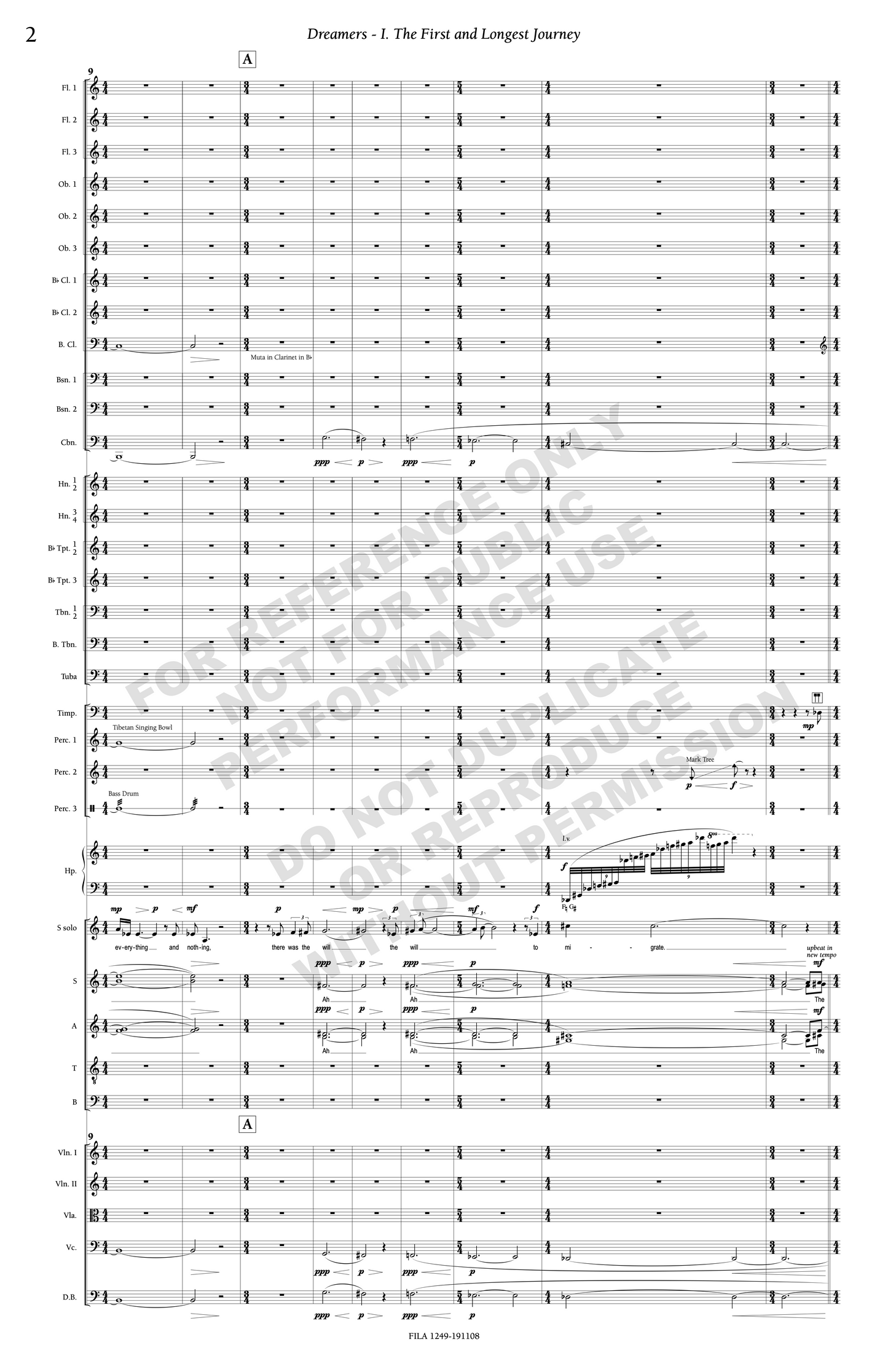 Dreamers, an oratorio for soprano, mixed chorus and orchestra