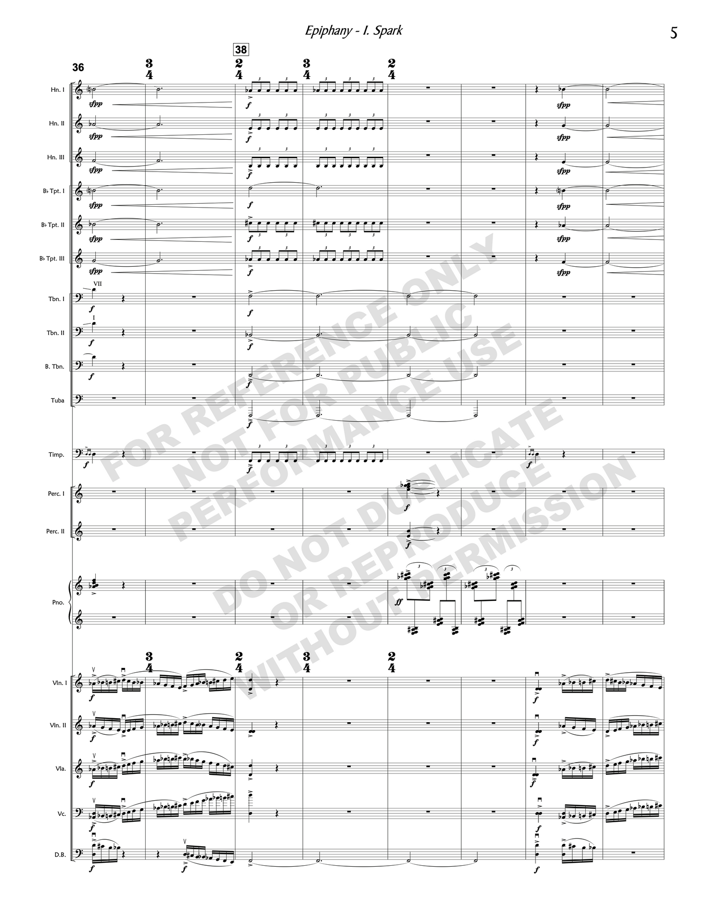 Epiphany, concertino for piano, strings, brass and percussion