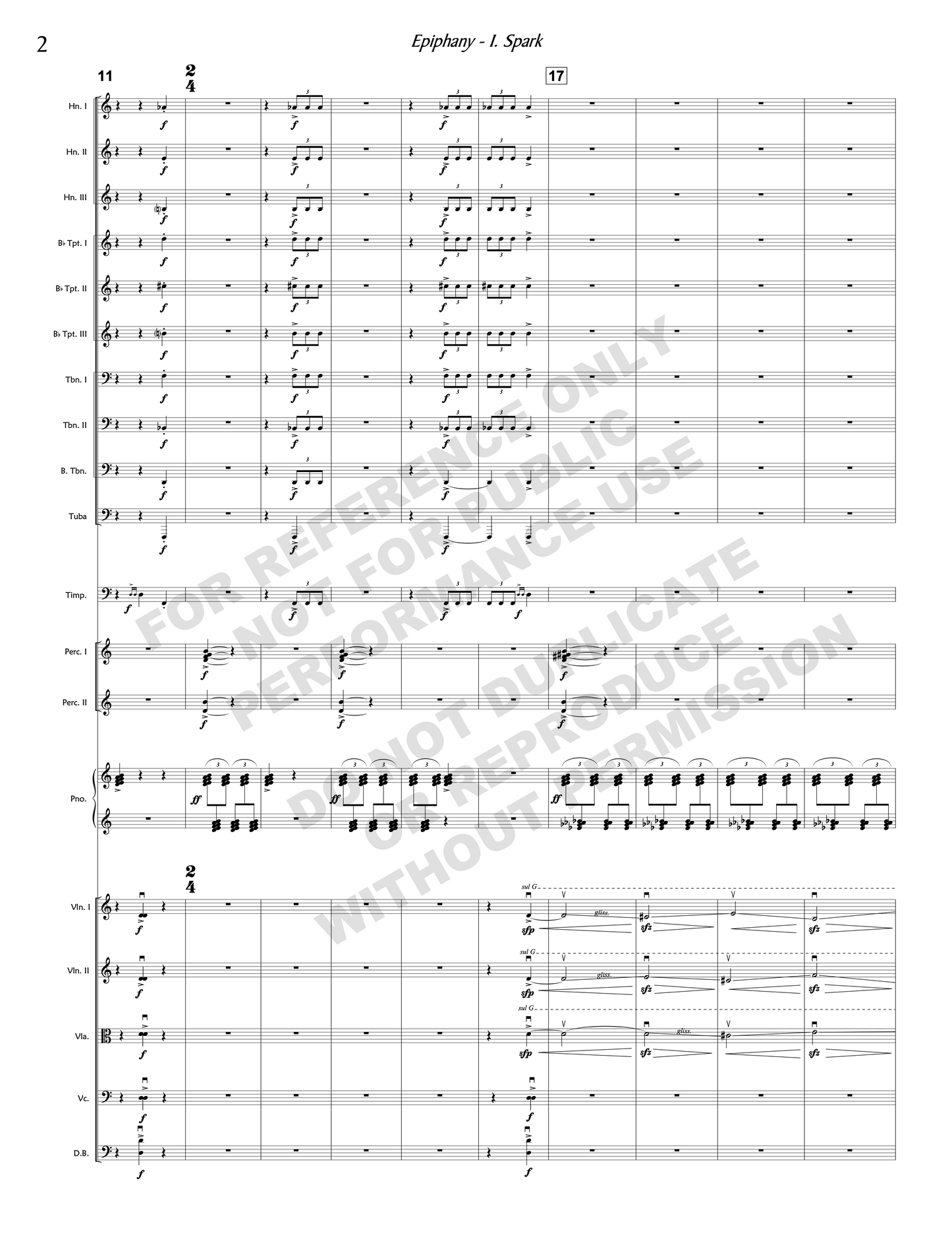 Epiphany, concertino for piano, strings, brass and percussion