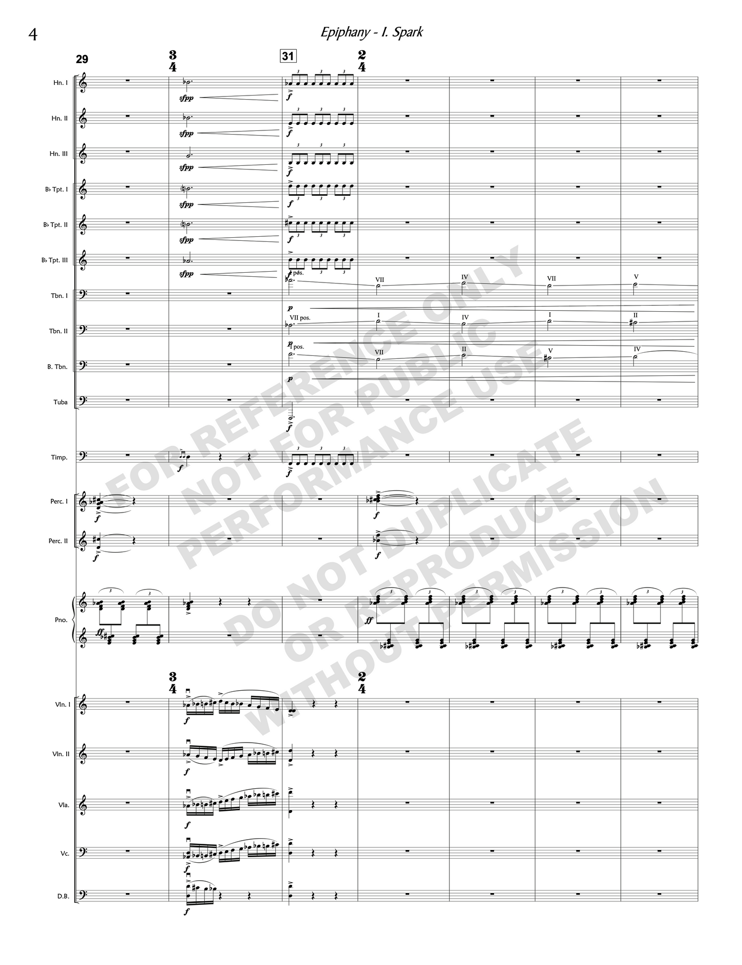 Epiphany, concertino for piano, strings, brass and percussion