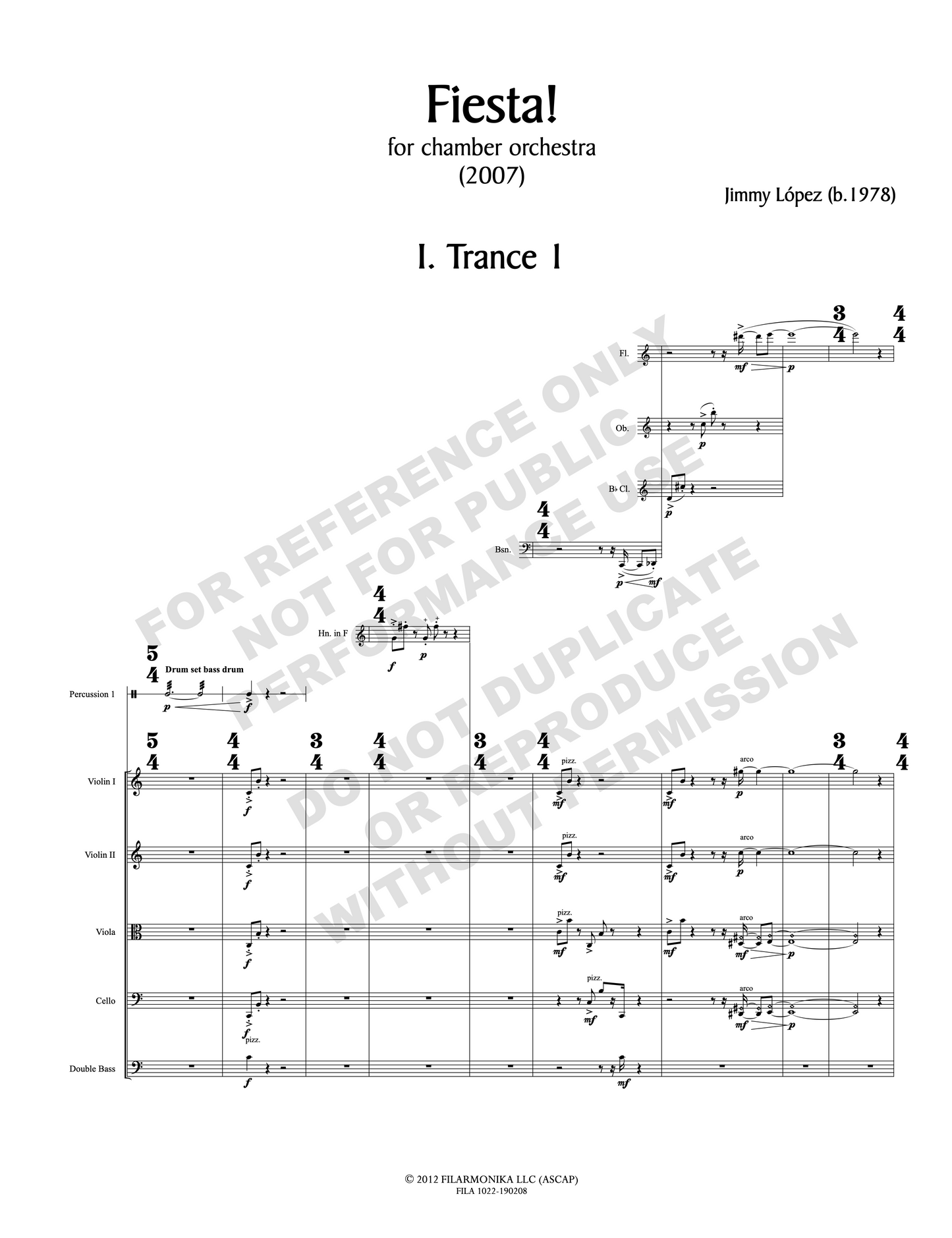 Fiesta! for chamber orchestra or ensemble