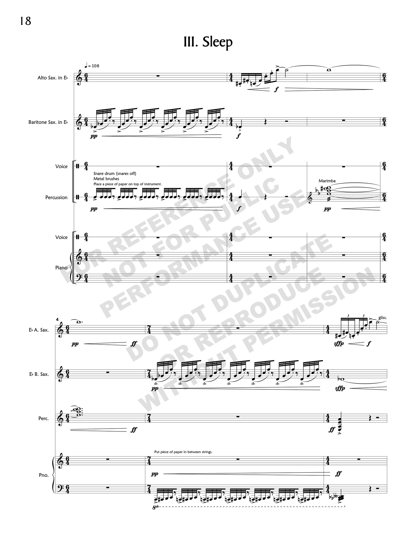 Incubus II, for chamber ensemble
