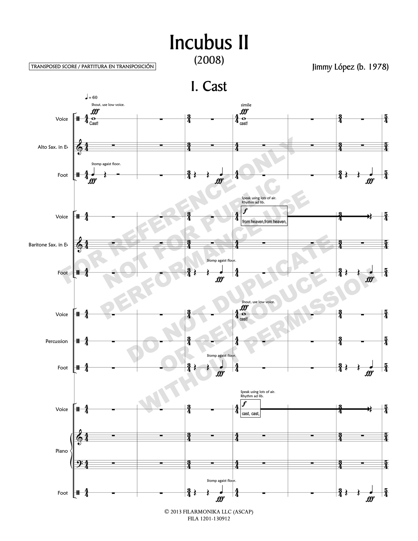 Incubus II, for chamber ensemble