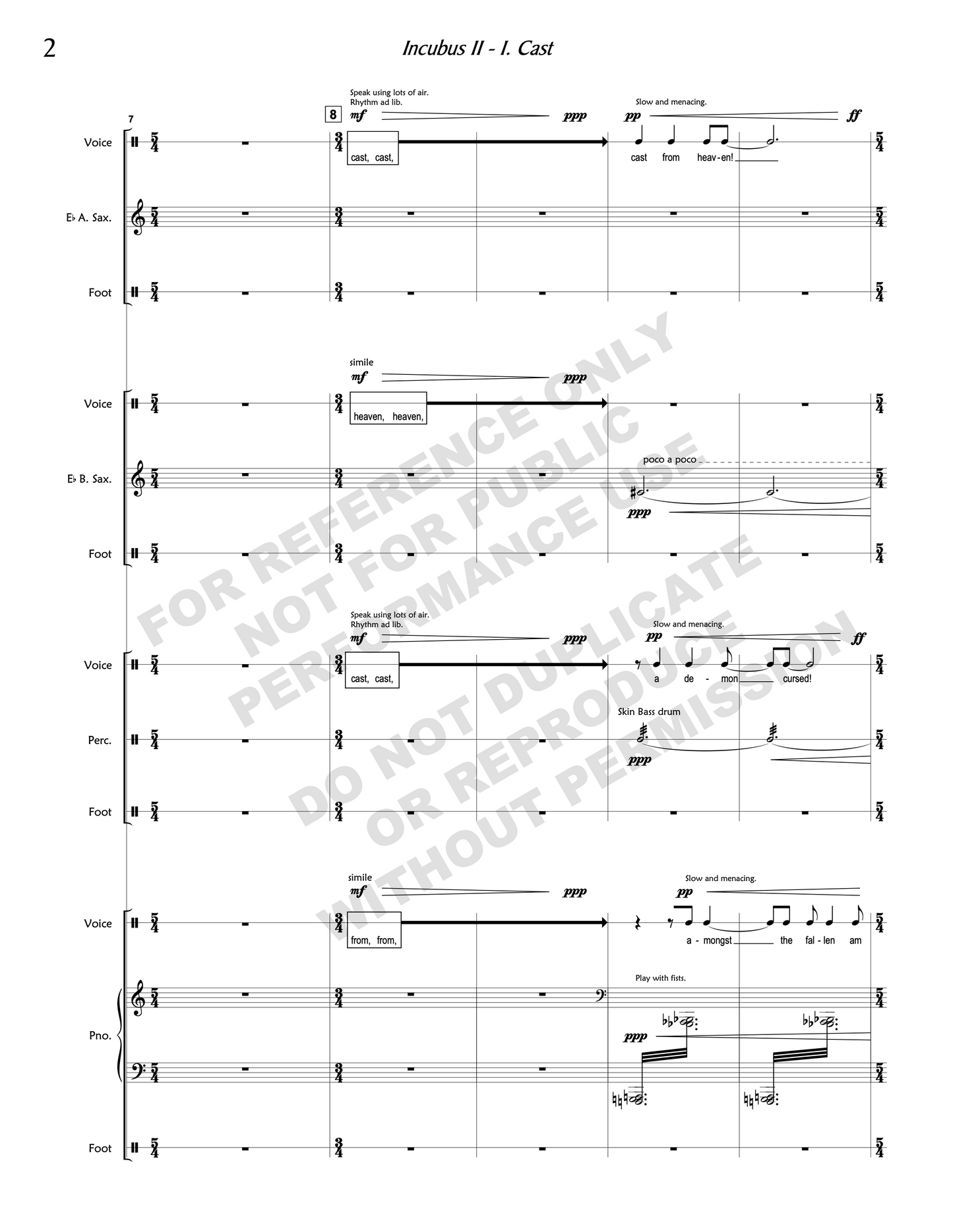 Incubus II, for chamber ensemble