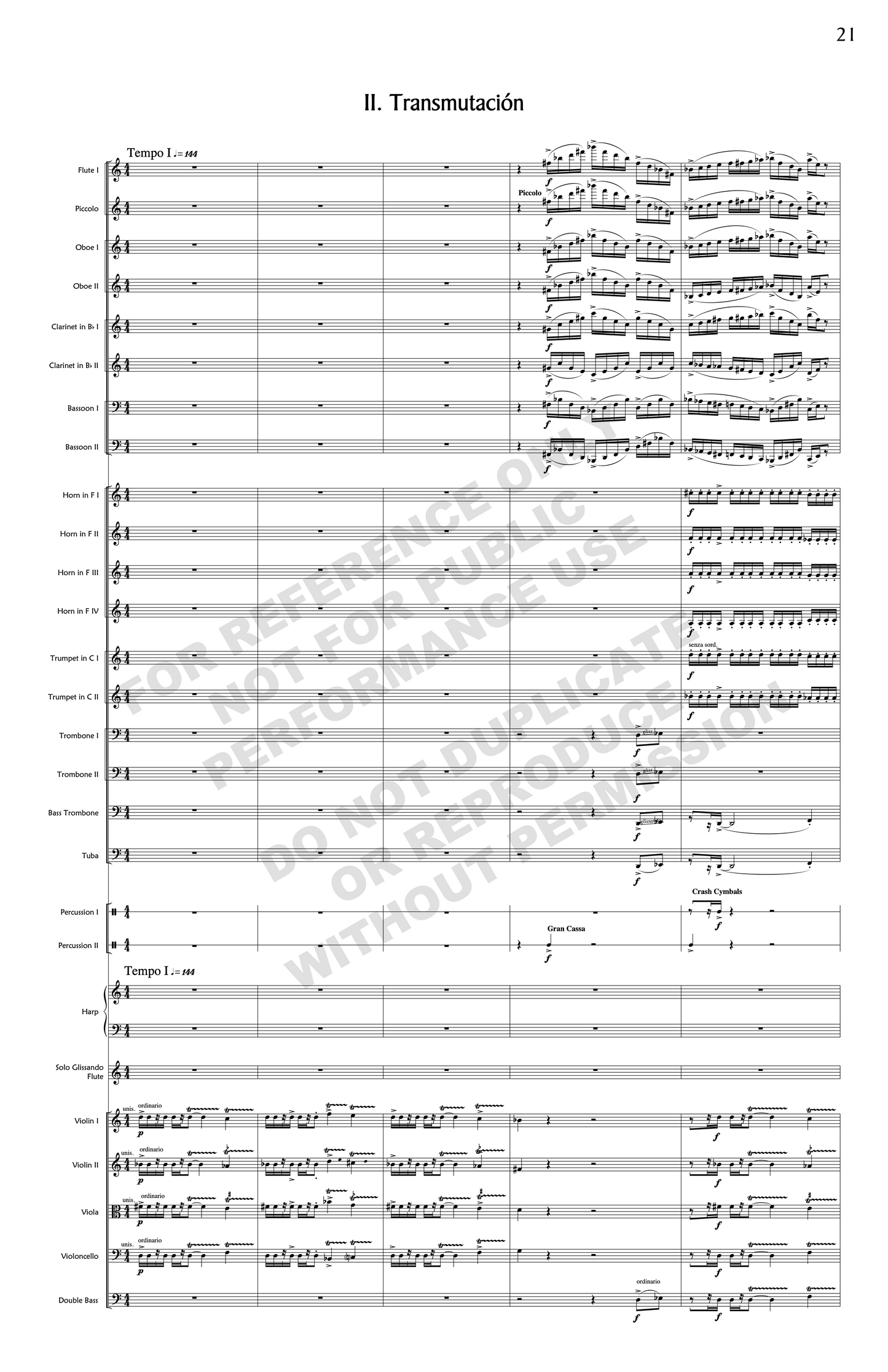 Lago de lágrimas, for flute and orchestra