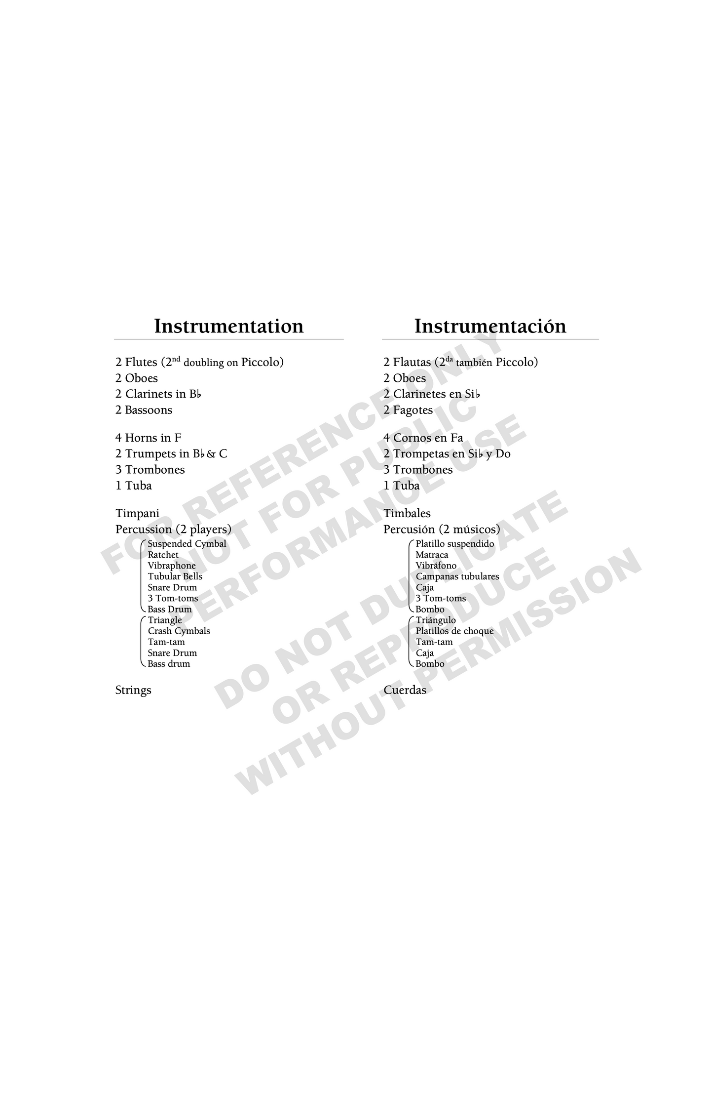 Los magos del silencio, suite for orchestra