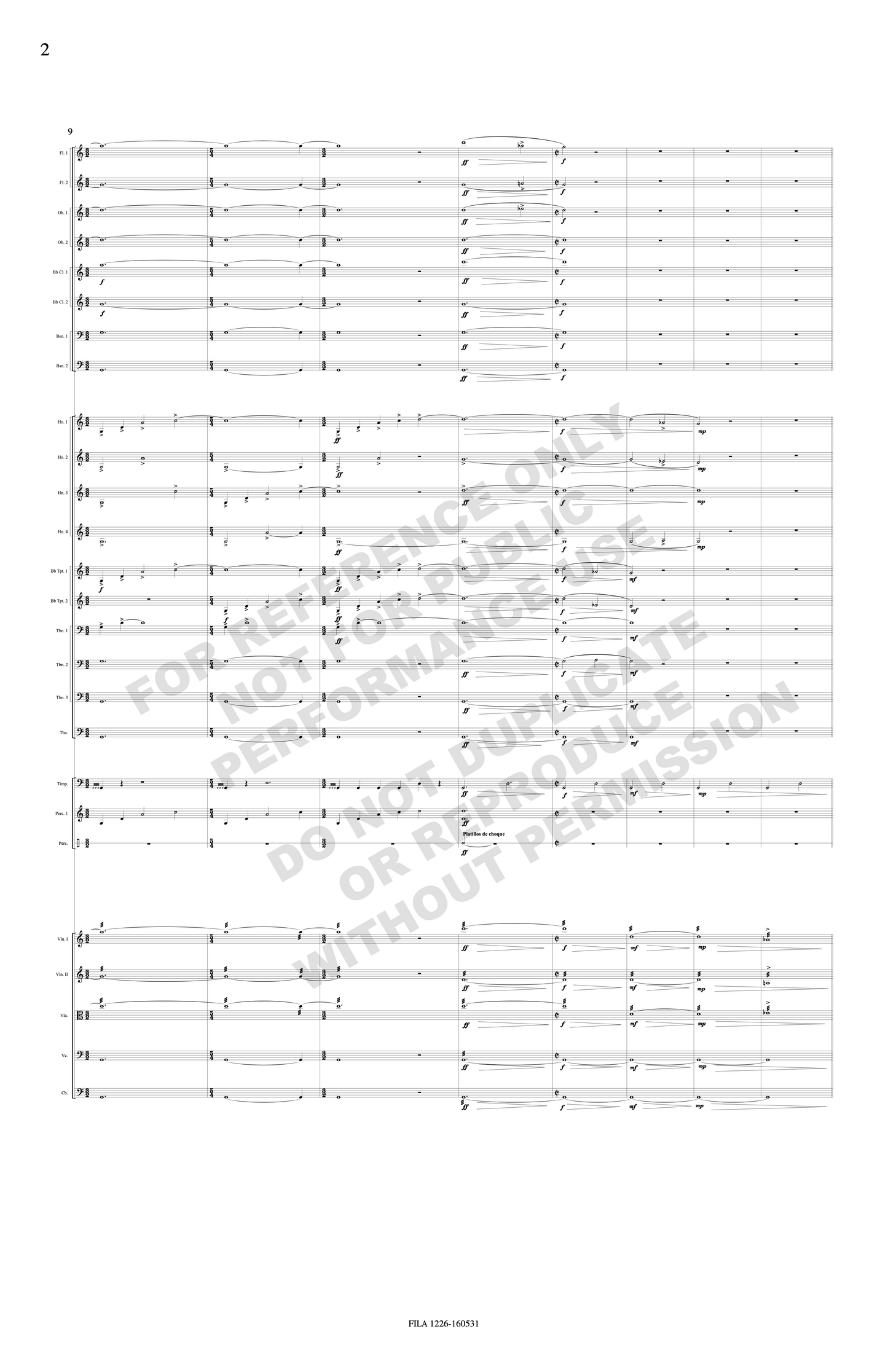 Los magos del silencio, suite for orchestra