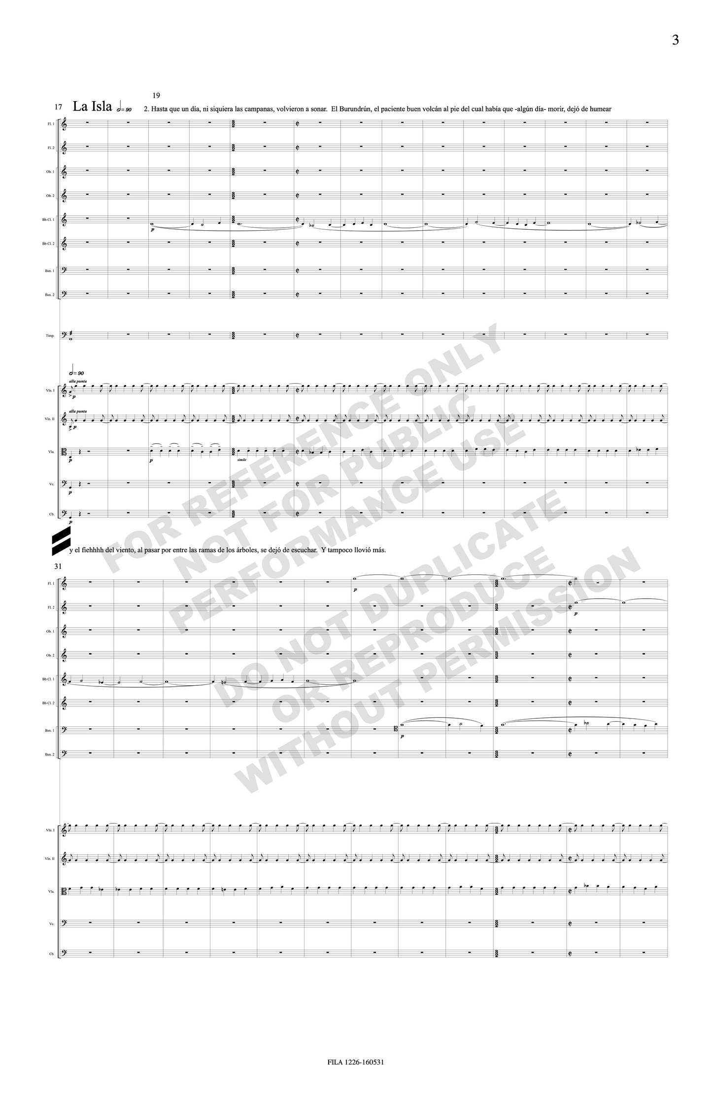 Los magos del silencio, suite for orchestra