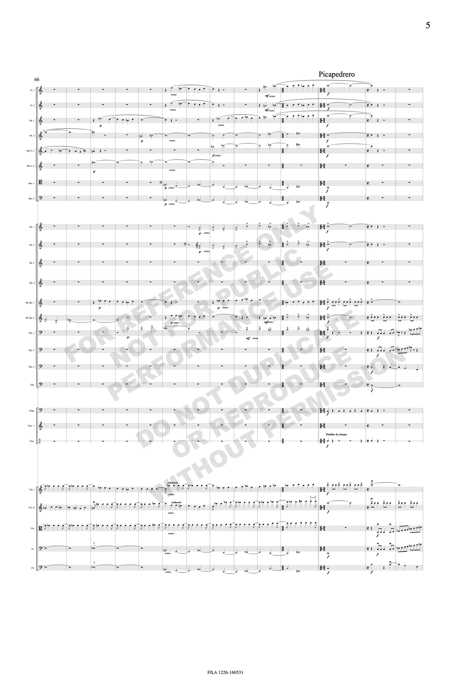 Los magos del silencio, suite for orchestra