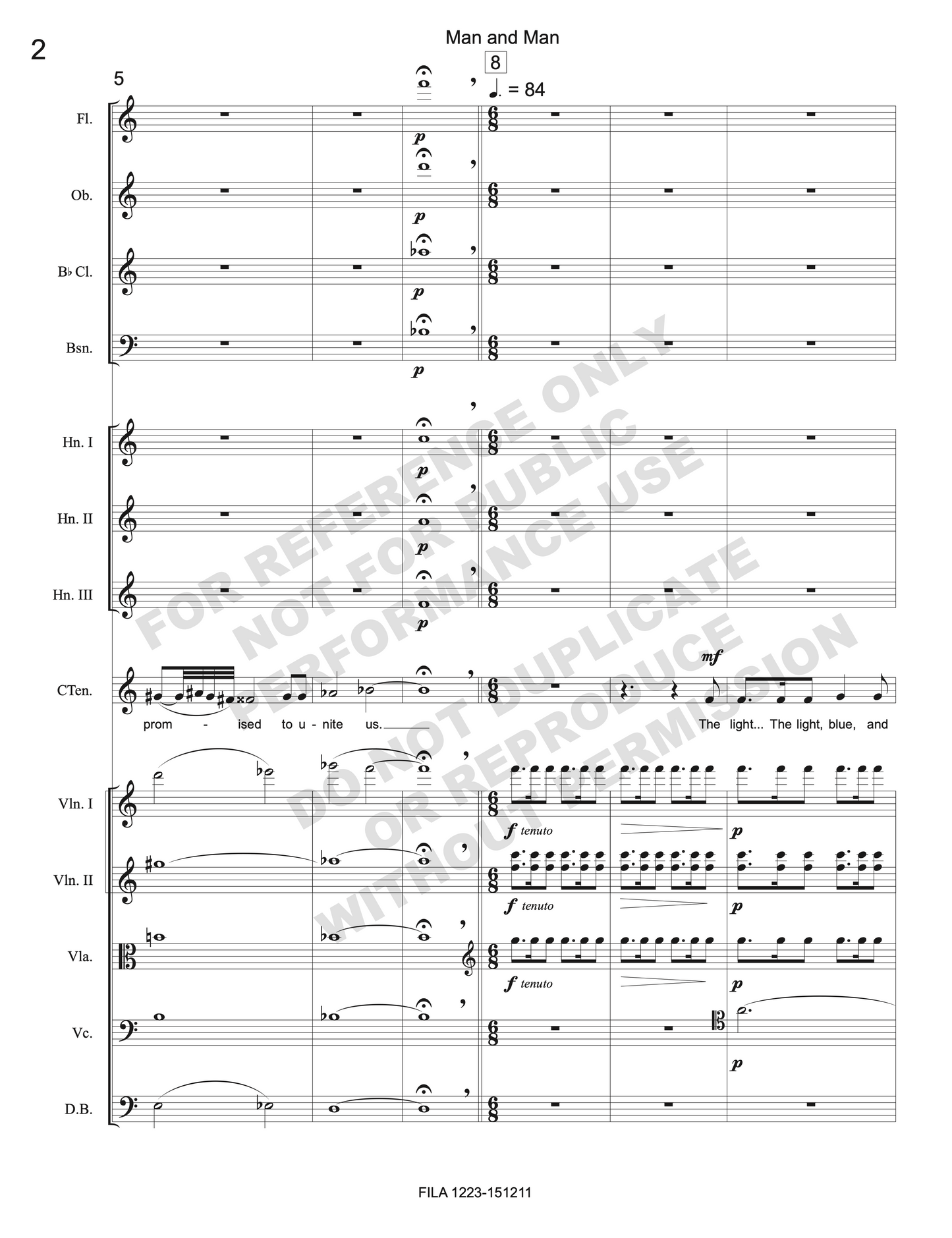 Man and man, for countertenor and ensemble