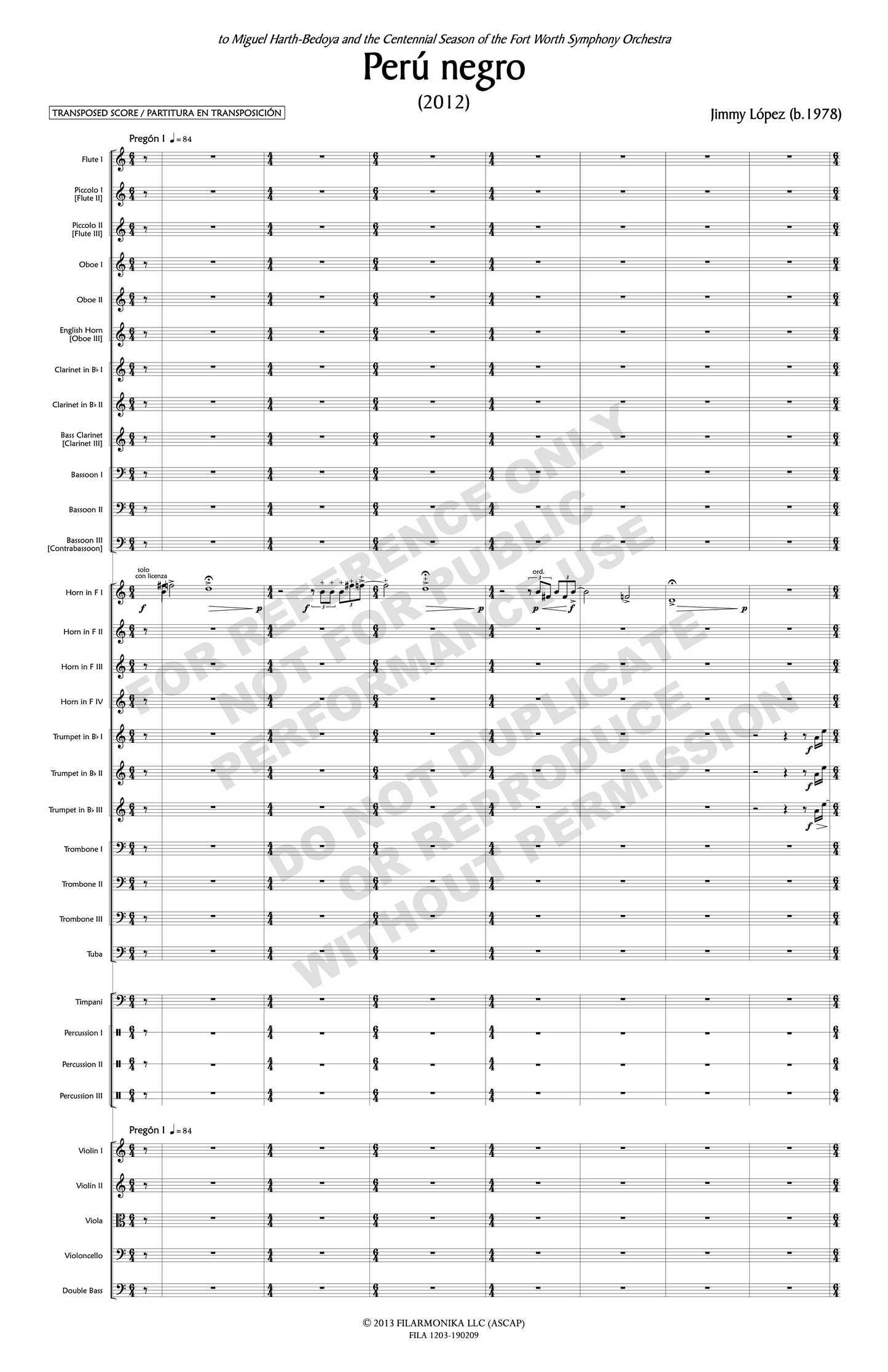 Perú Negro, for orchestra