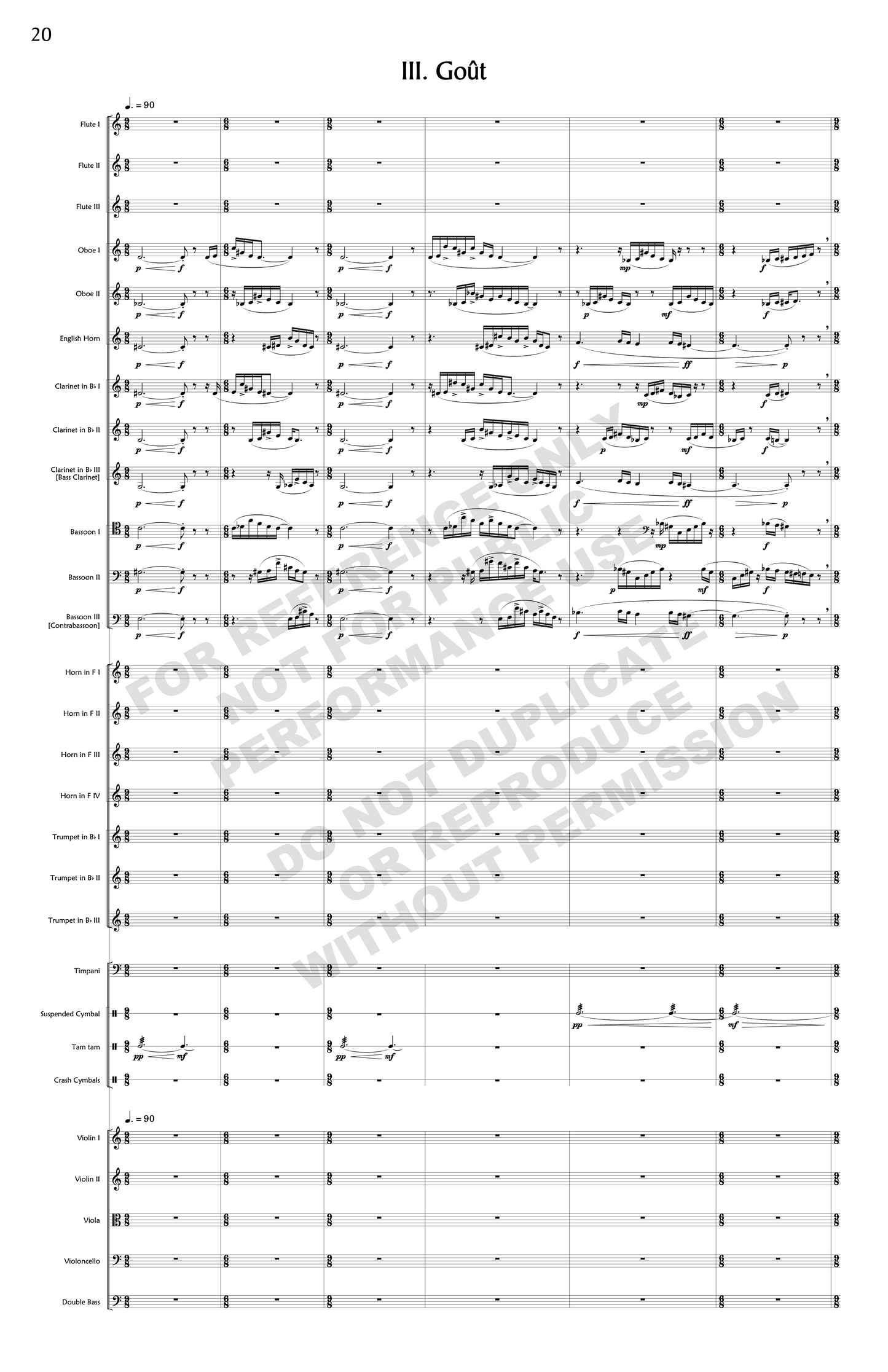 Synesthésie, for orchestra
