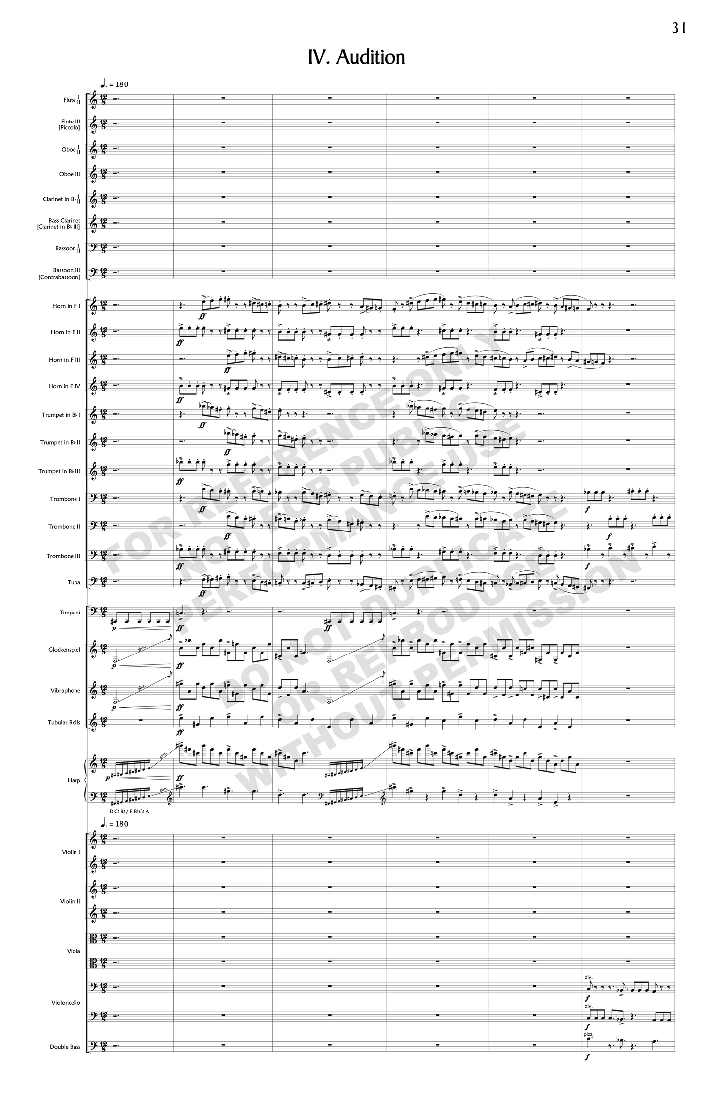 Synesthésie, for orchestra
