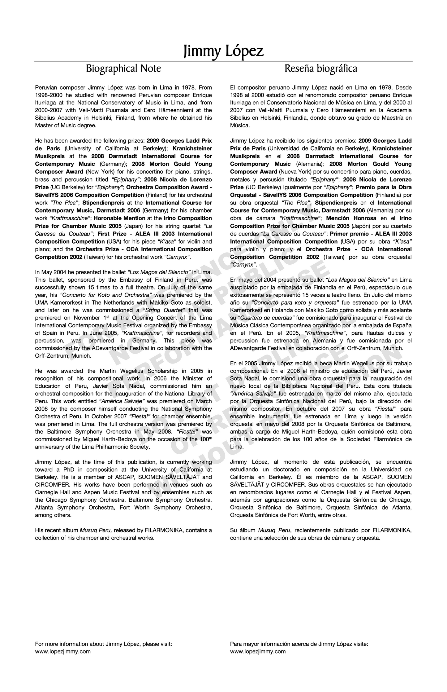 Synesthésie, for orchestra