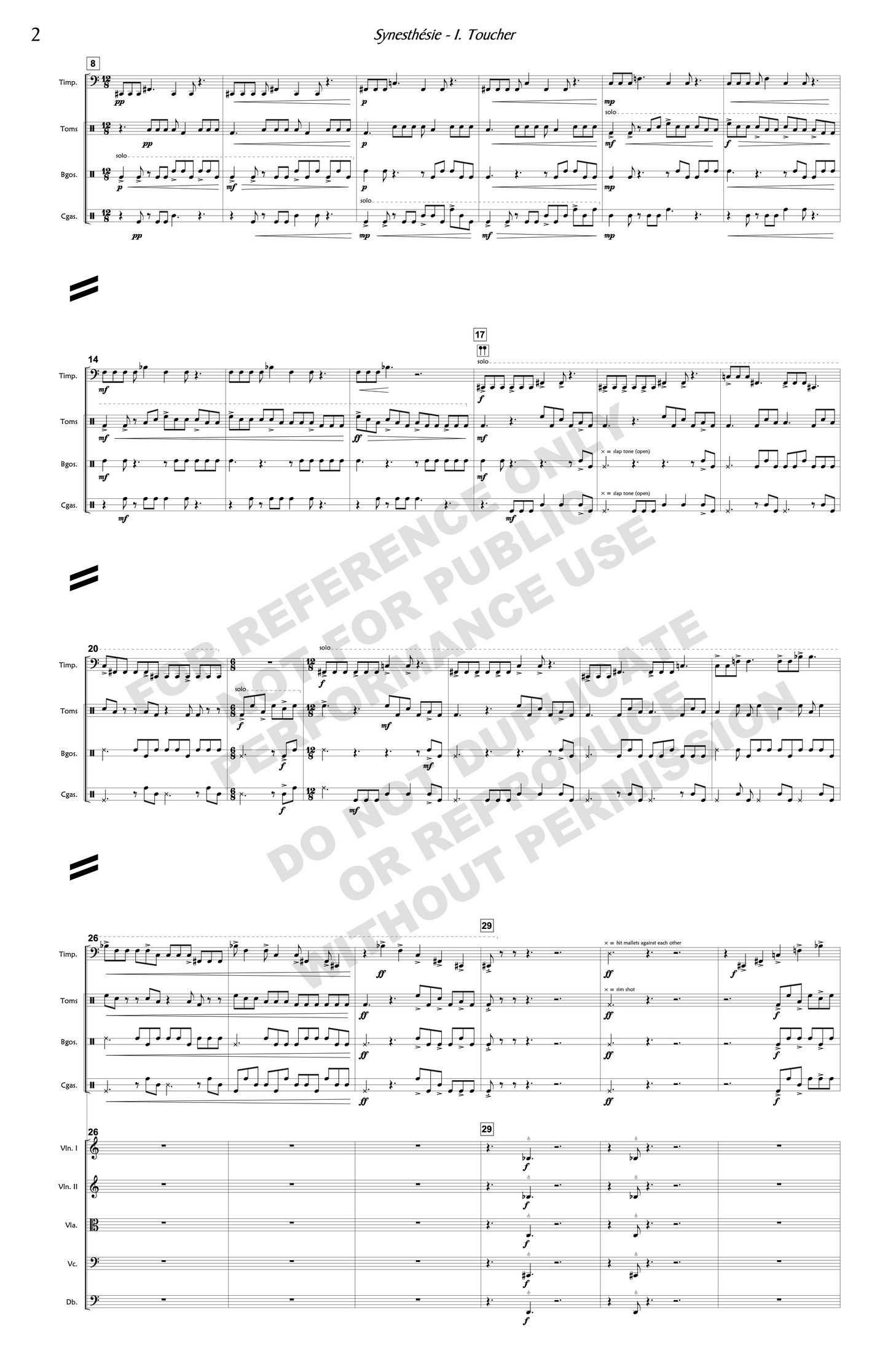 Synesthésie, for orchestra