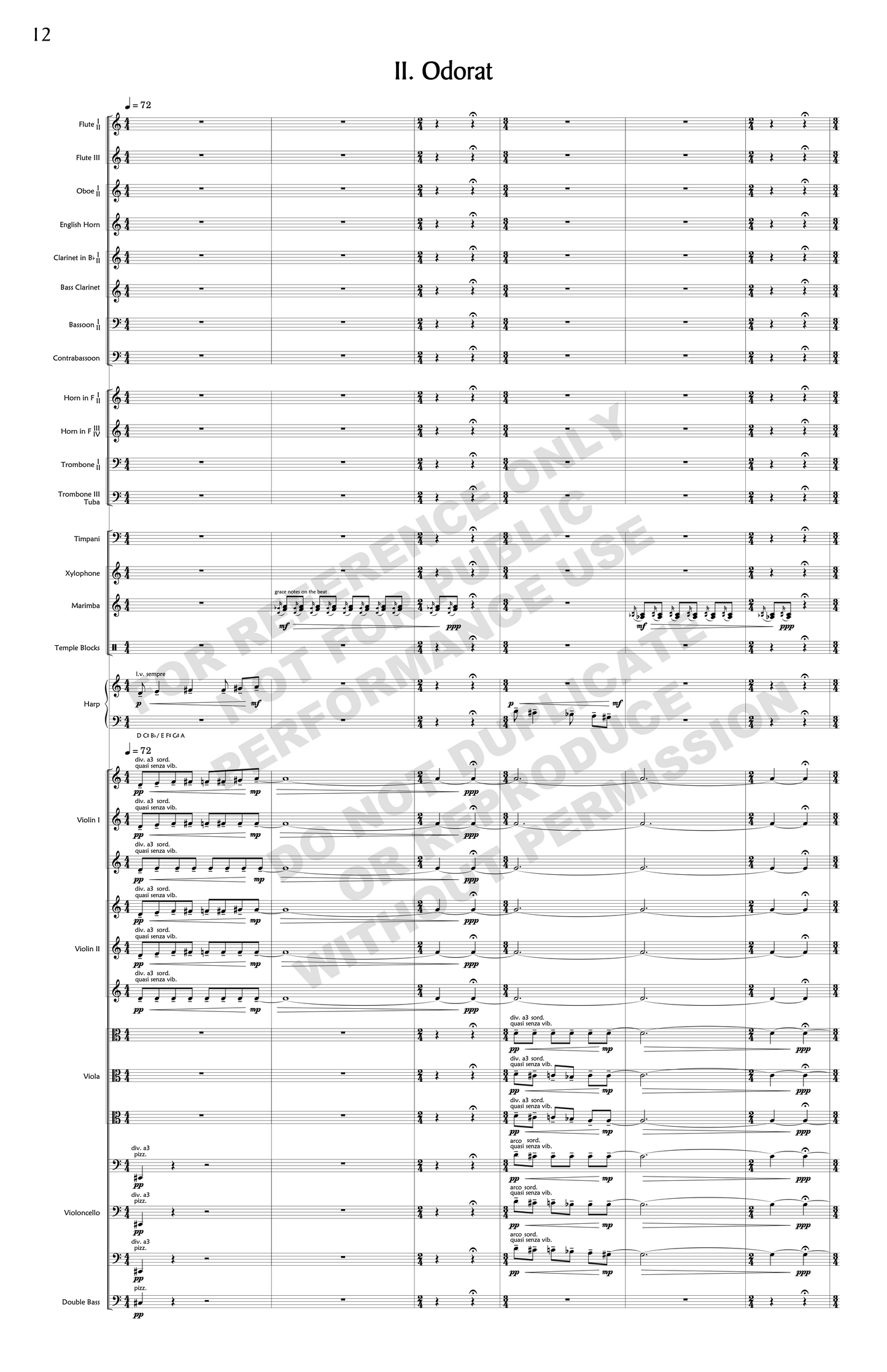 Synesthésie, for orchestra