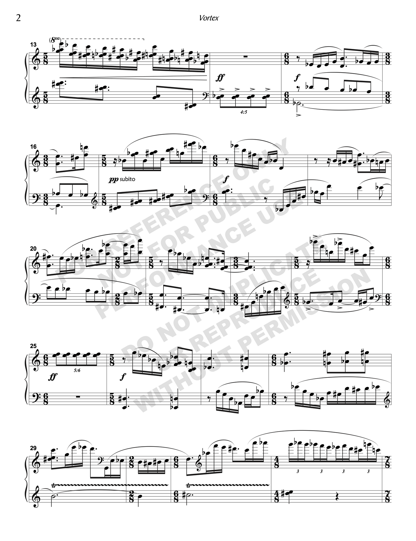 Vortex, for solo piano