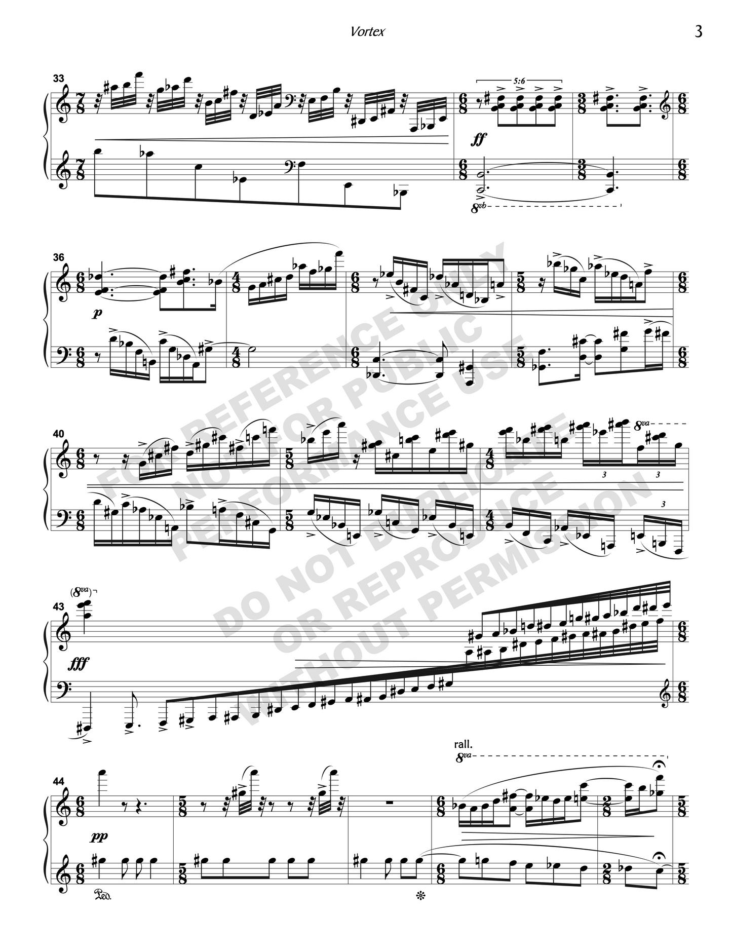 Vortex, for solo piano