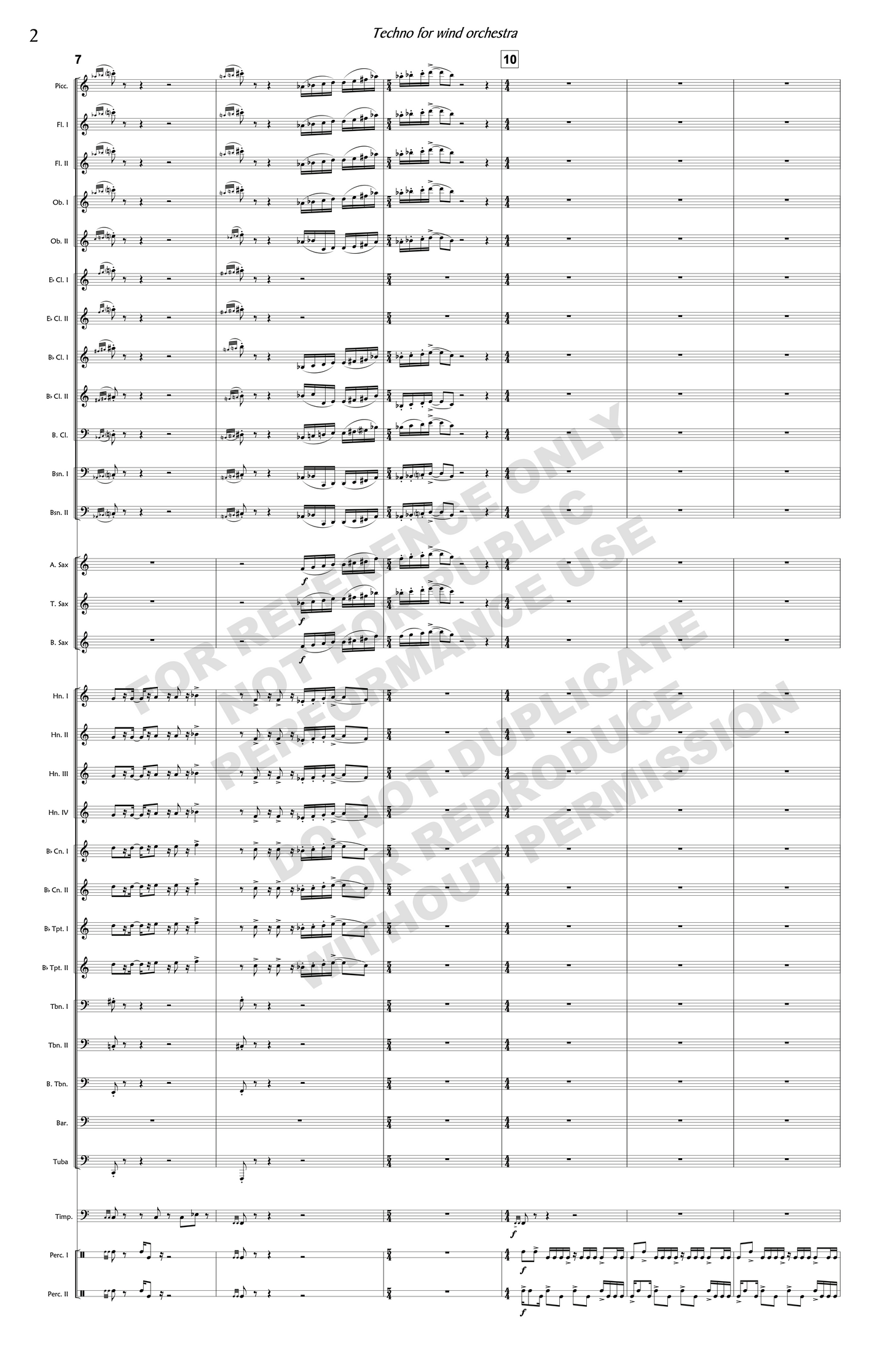 Techno, for Fiesta!, for wind orchestra (arr. Claudio)