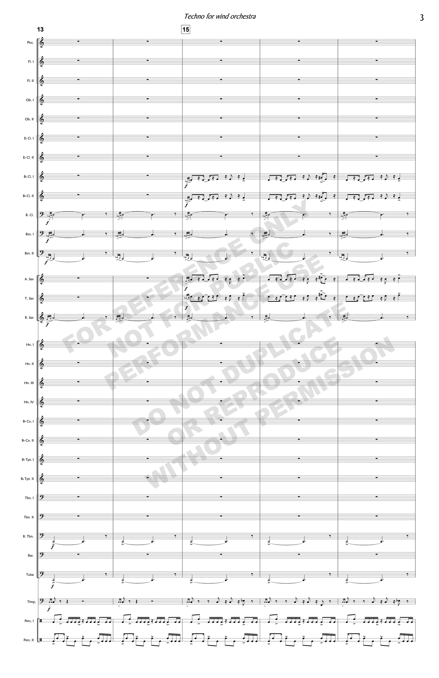 Techno, for Fiesta!, for wind orchestra (arr. Claudio)