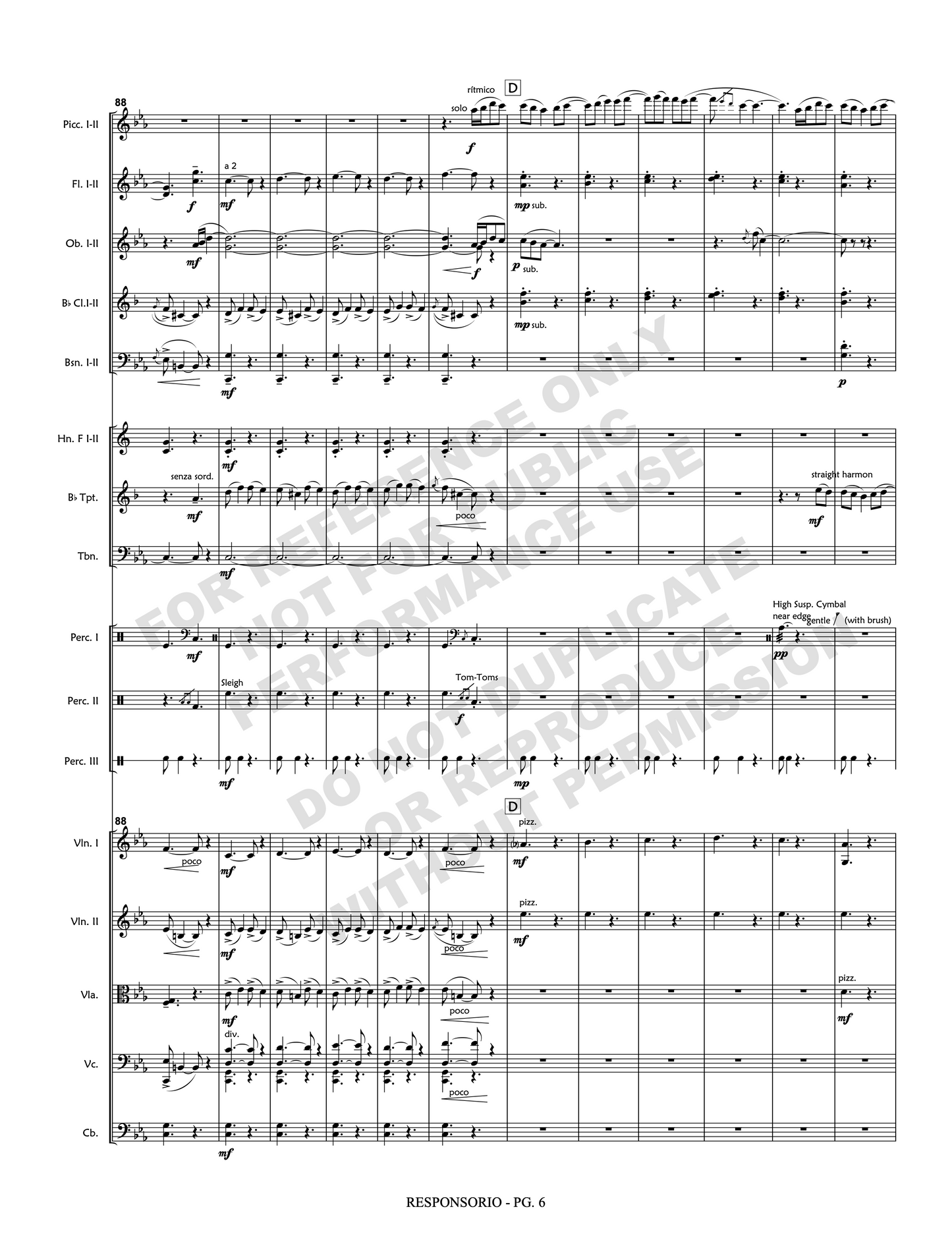 Responsorio, for orchestra