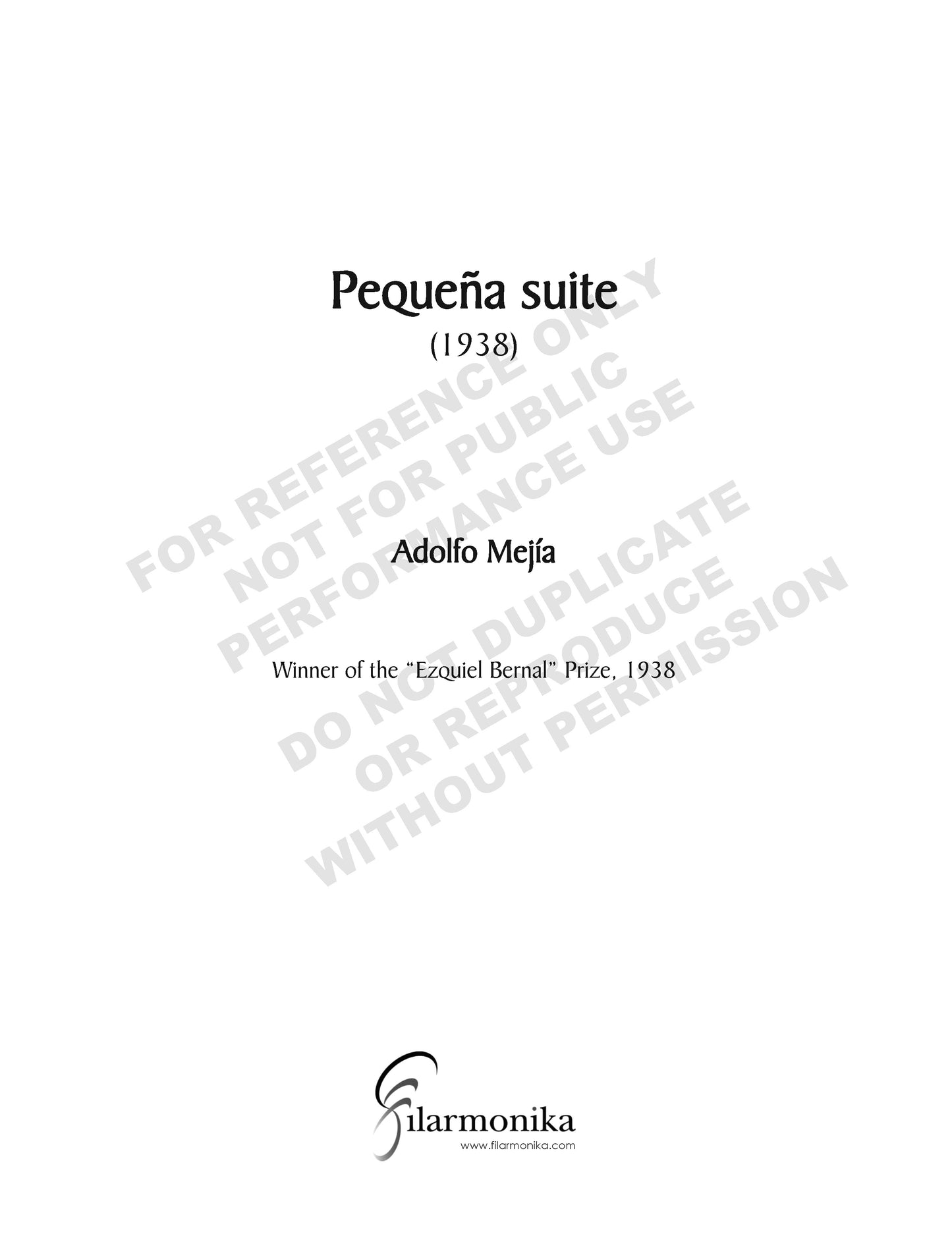 Pequeña suite, for orchestra