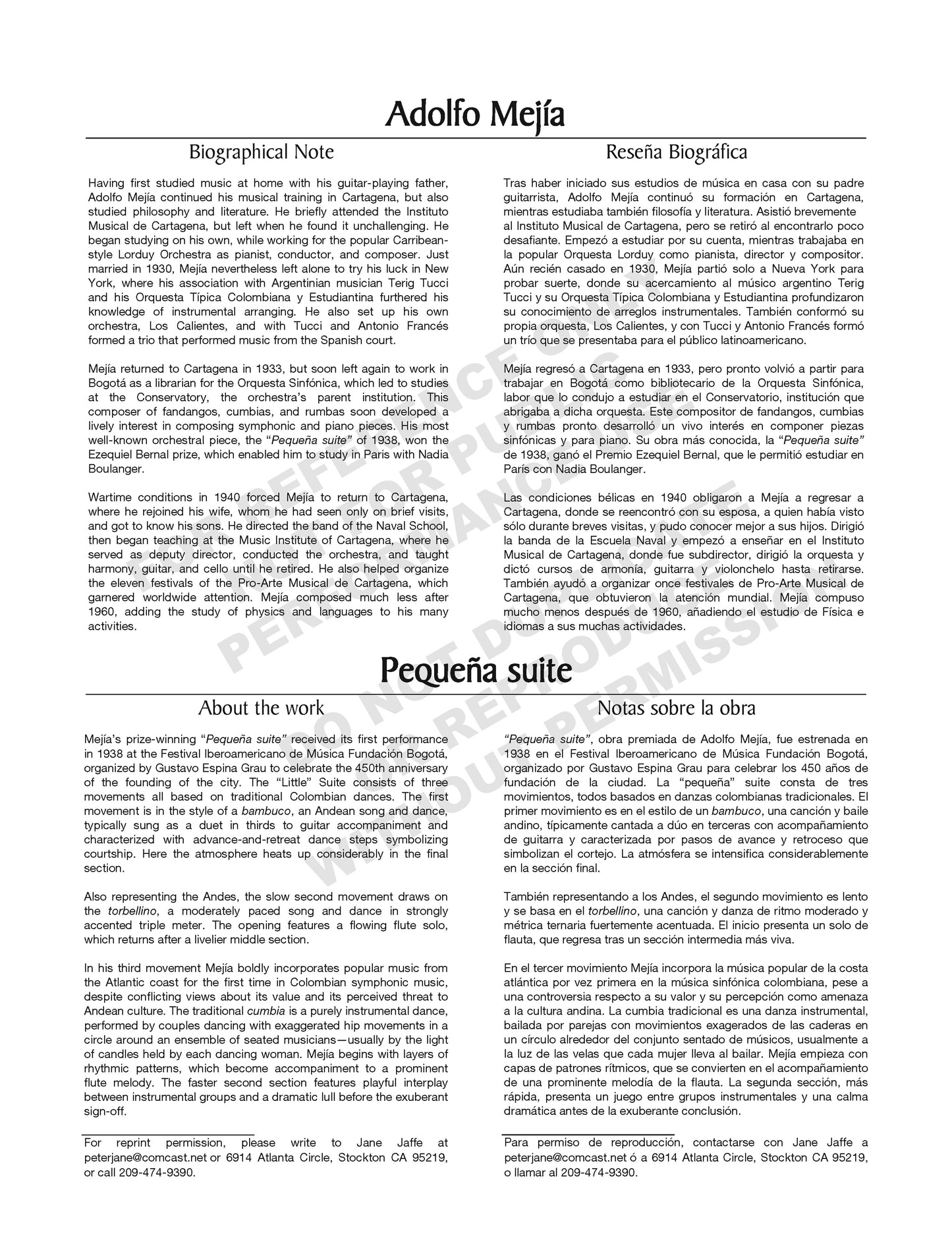 Pequeña suite, for orchestra