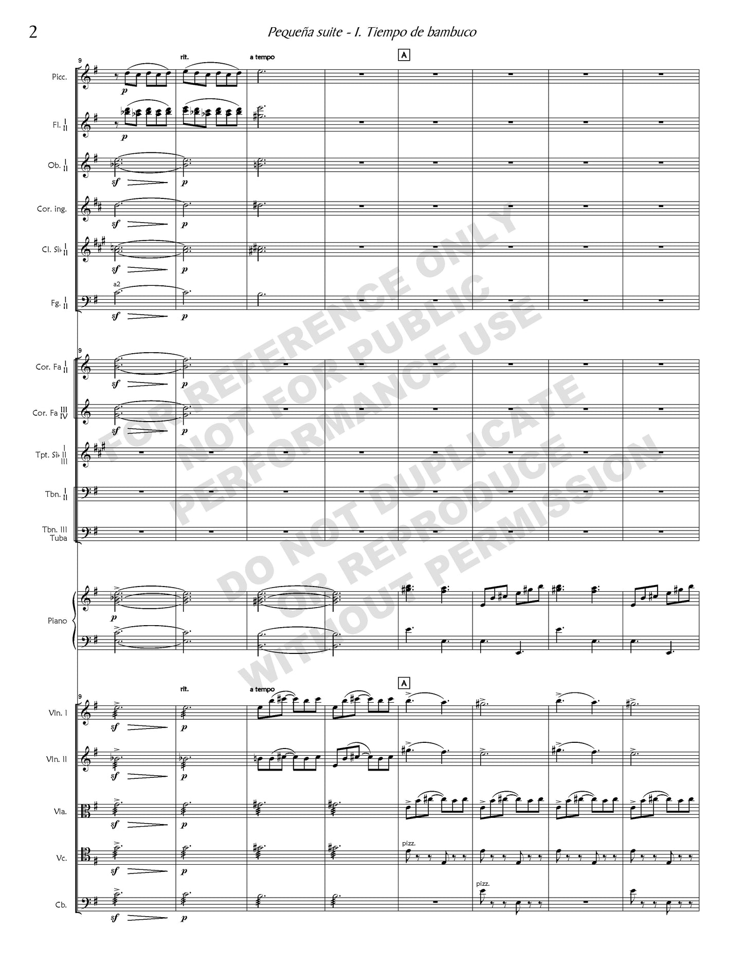 Pequeña suite, for orchestra