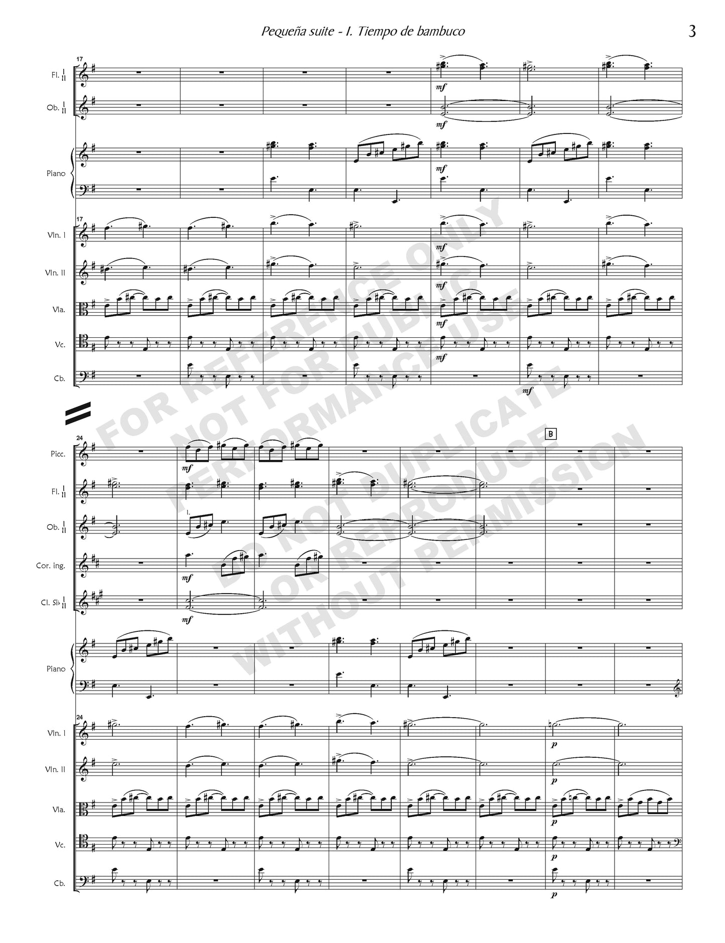 Pequeña suite, for orchestra