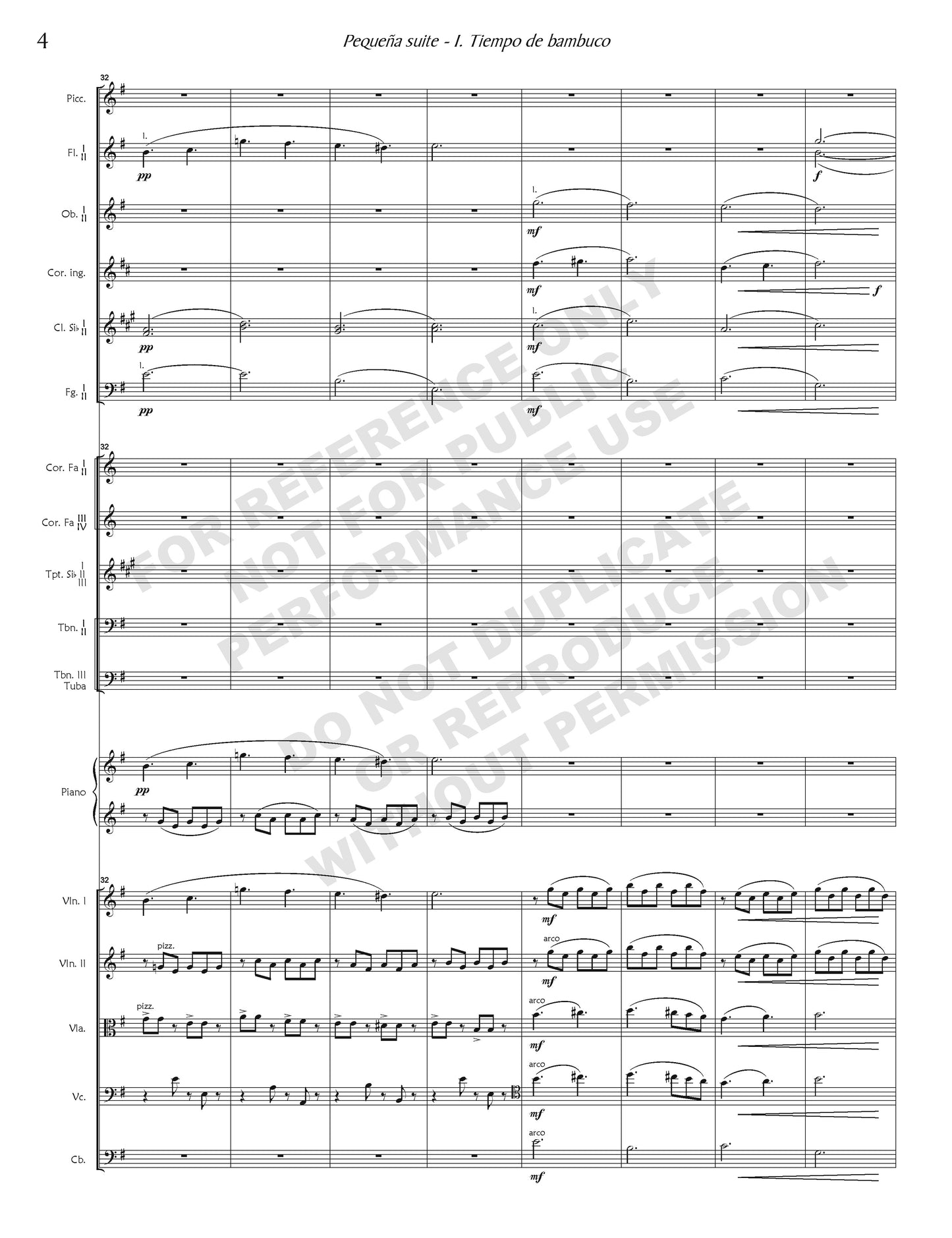 Pequeña suite, for orchestra