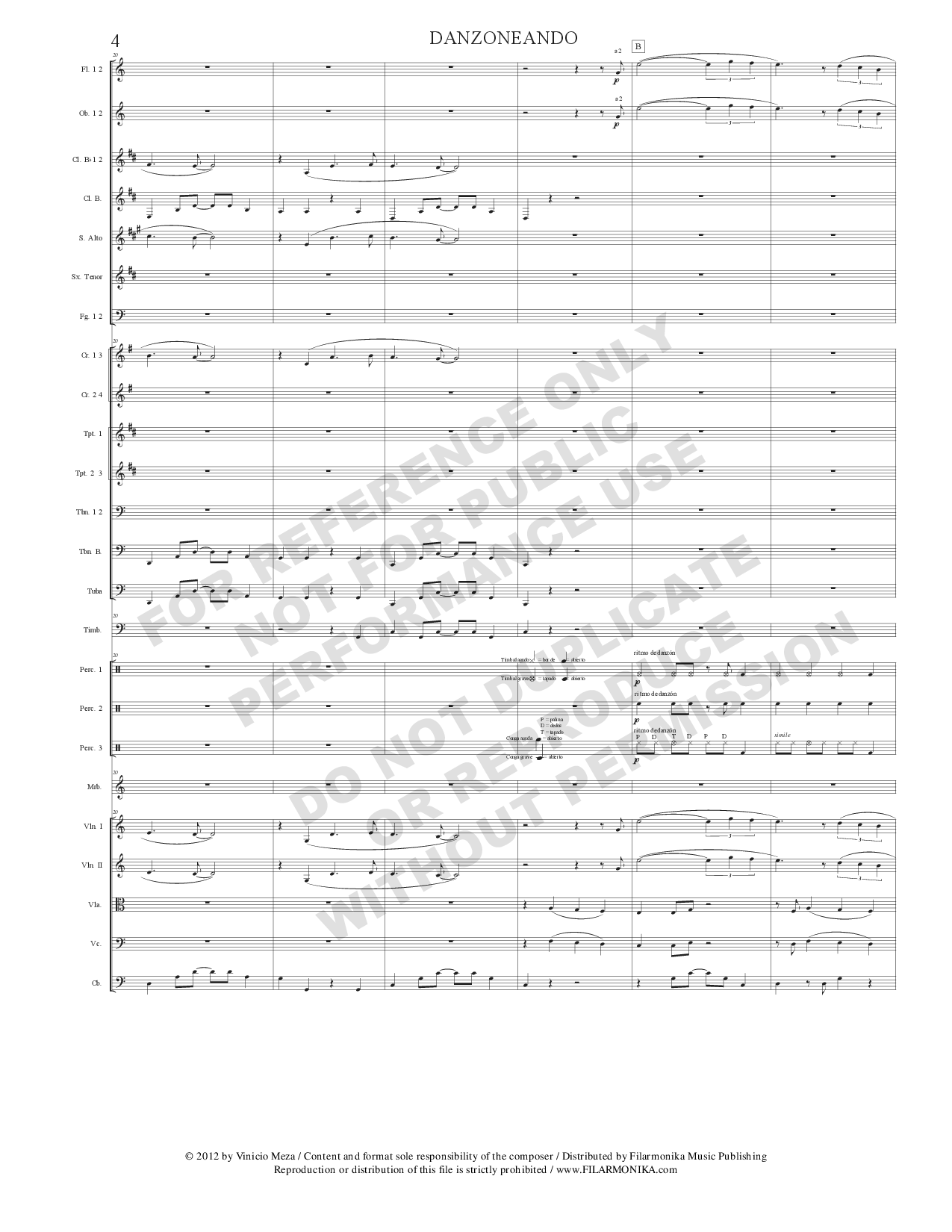 Danzoneando, for orchestra