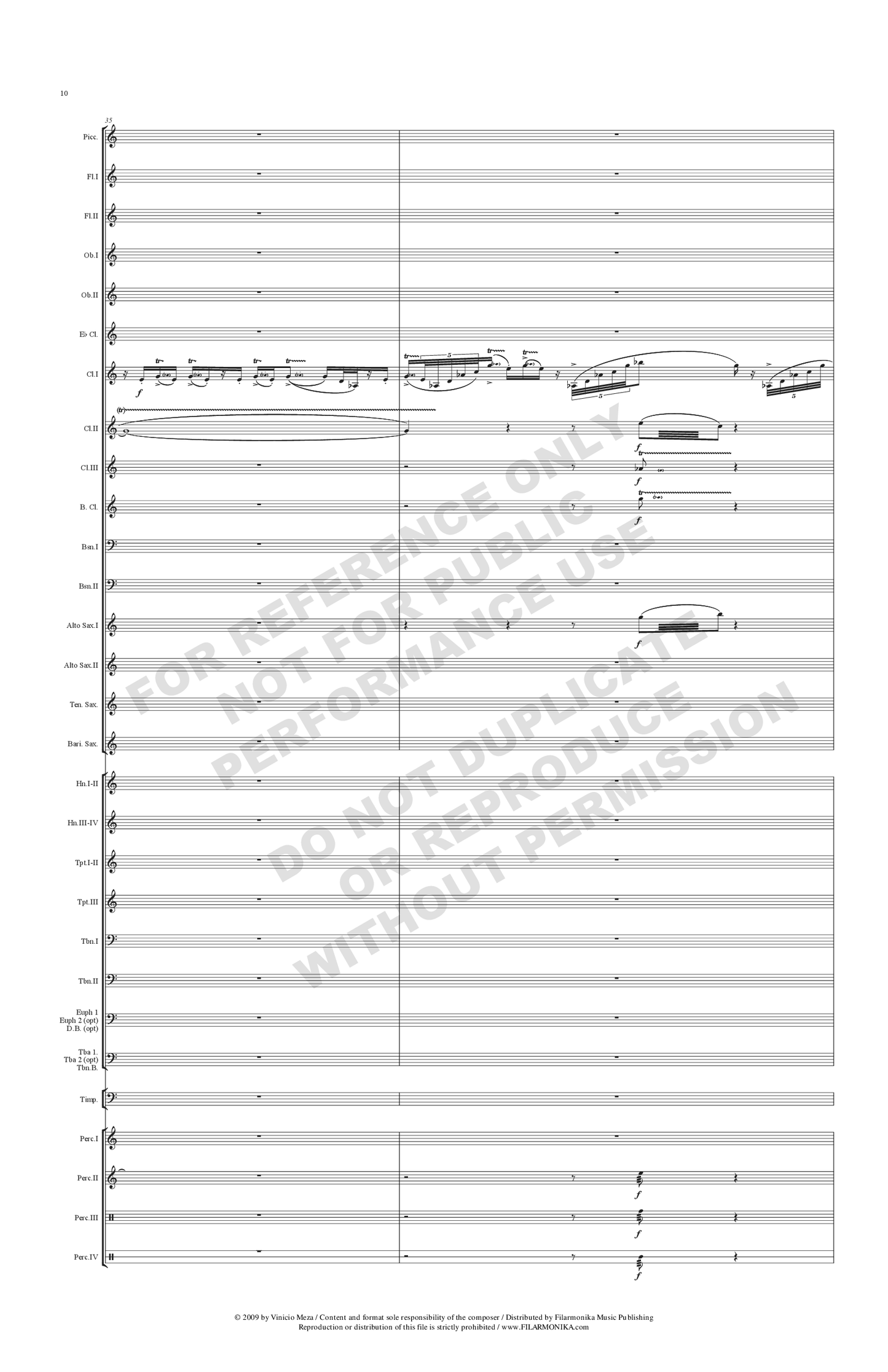 Invención, for concert band