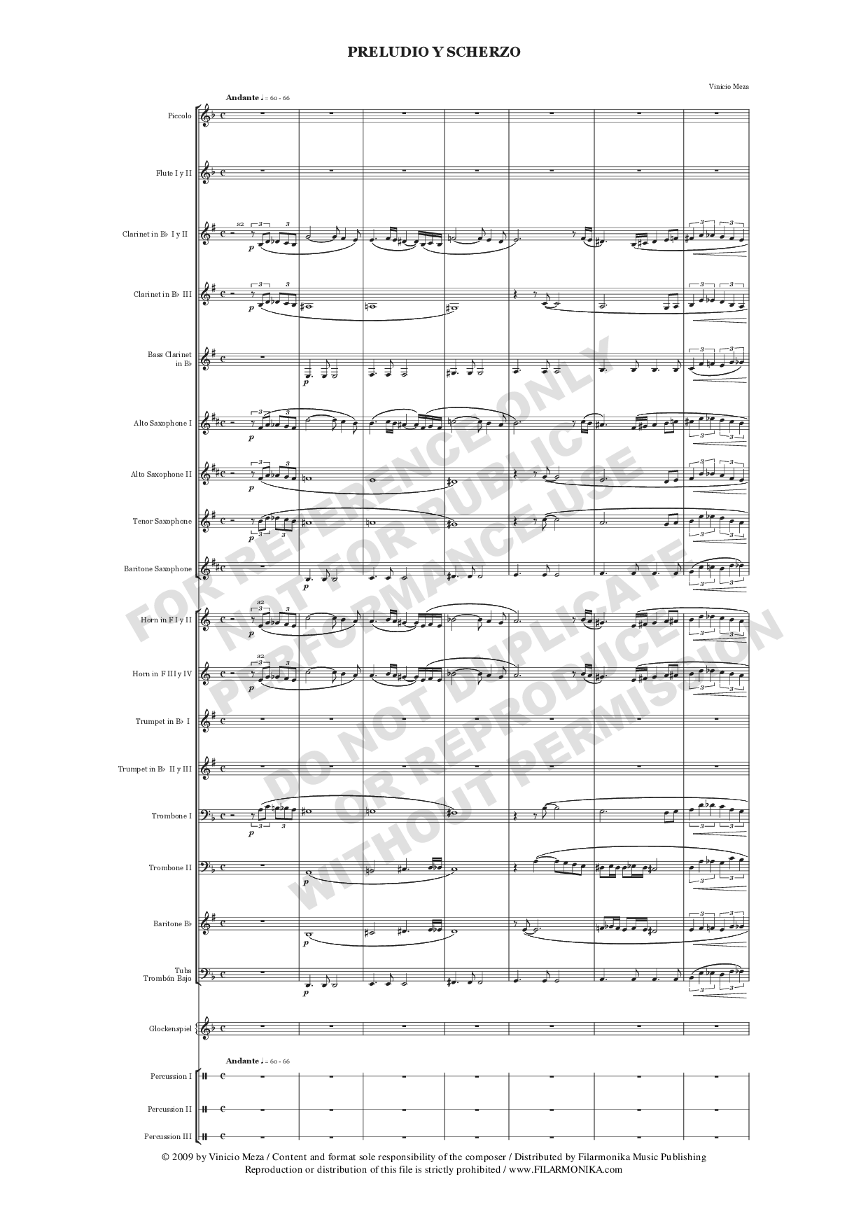 Preludio y Scherzo, for concert band