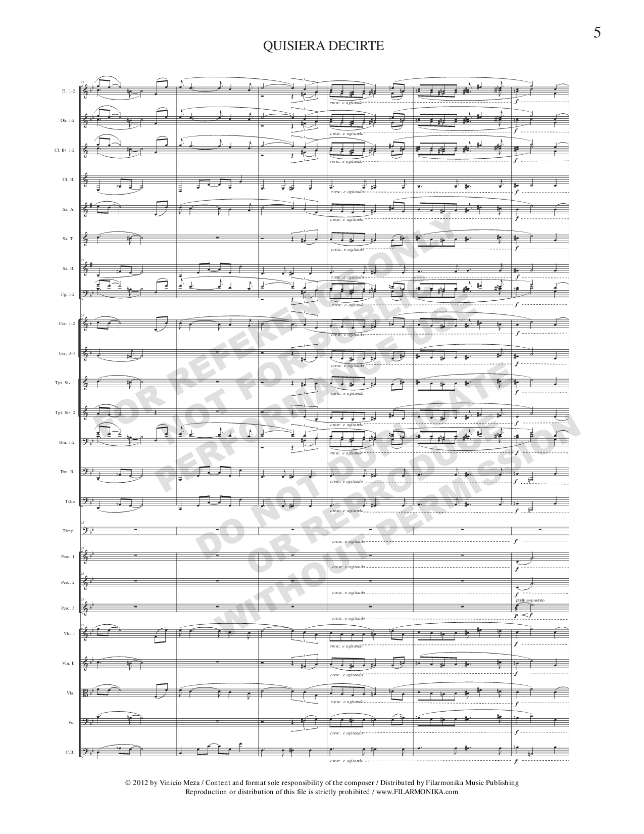 Quisiera decirte, for orchestra