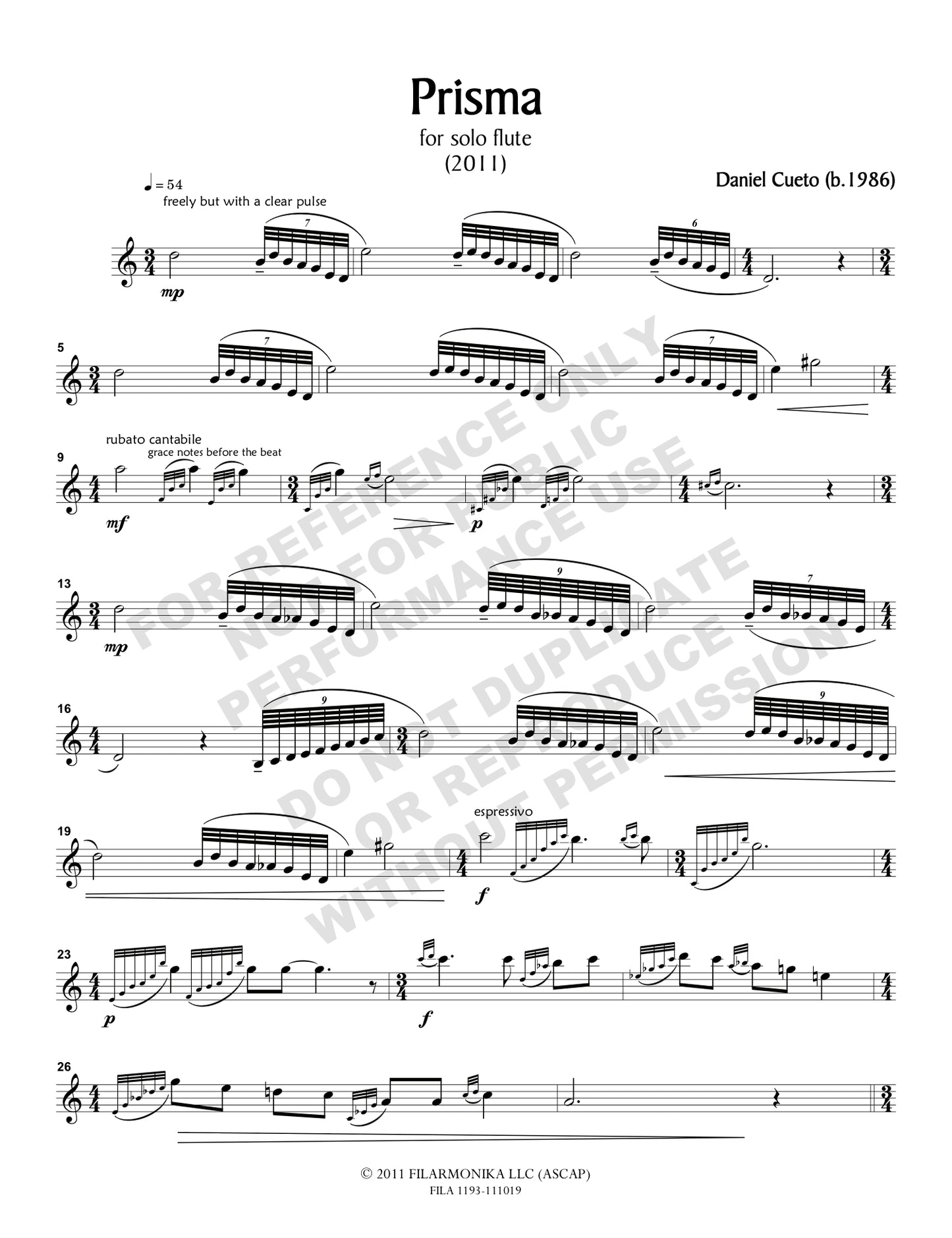 Prisma, for solo flute