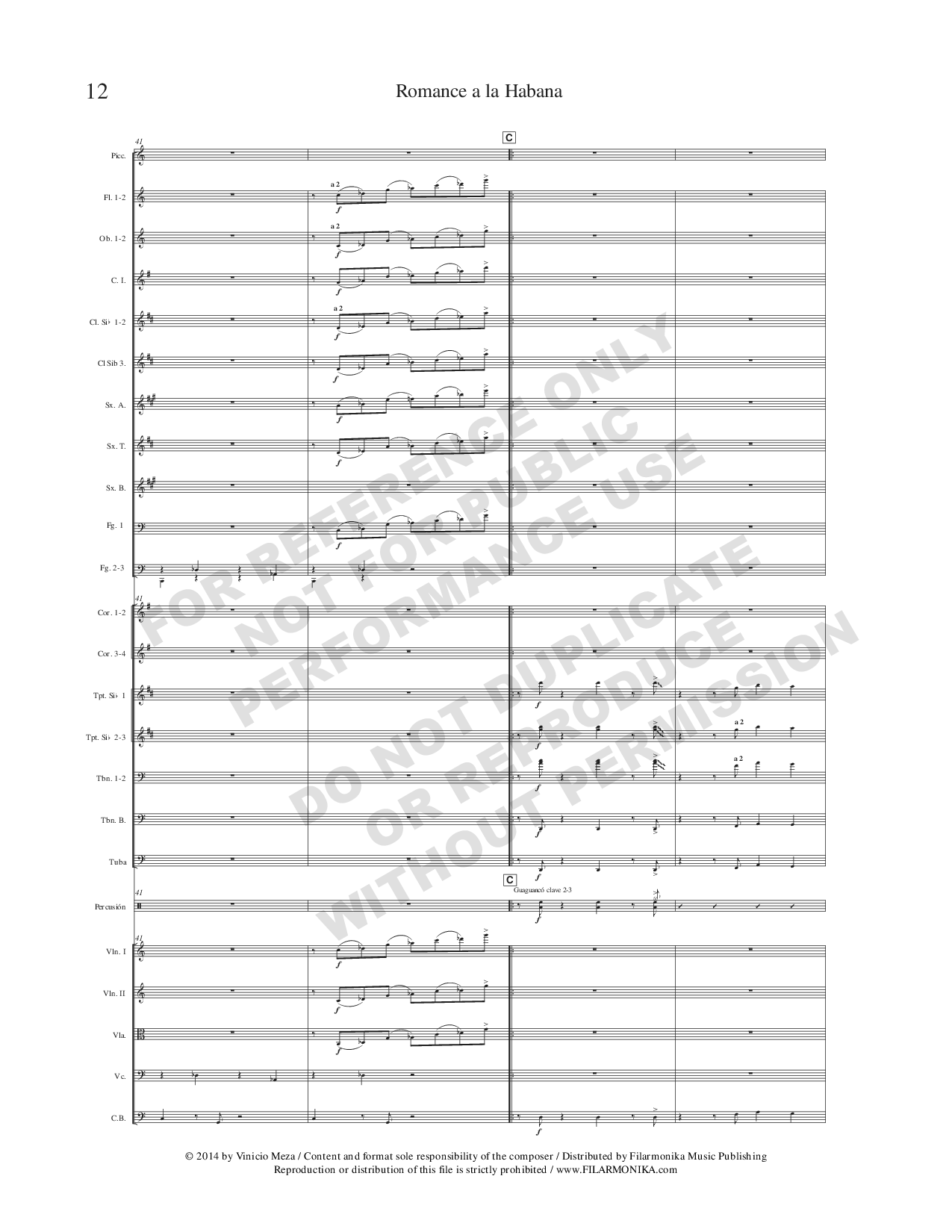 Romance a La Habana, for orchestra