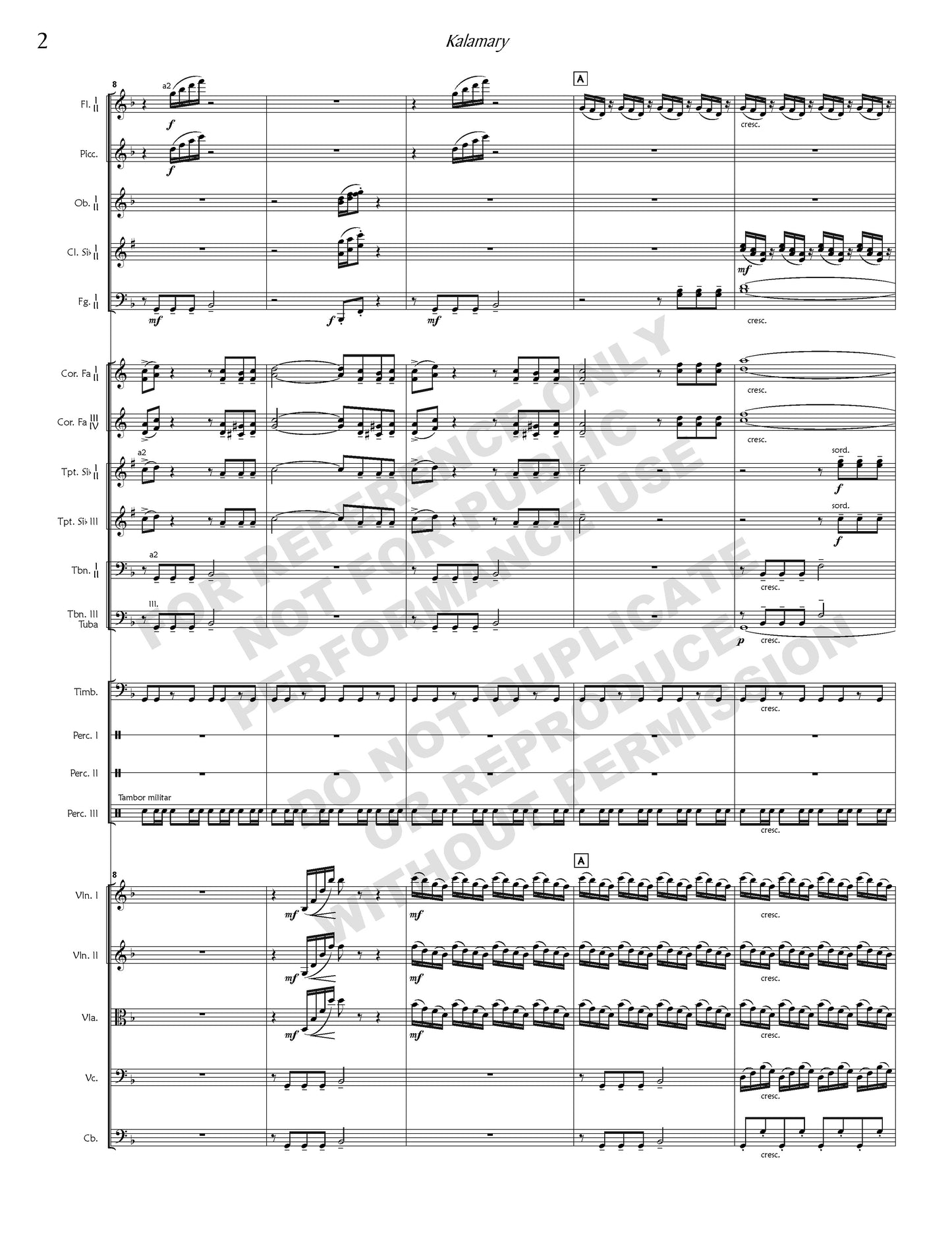 Kalamary, for orchestra