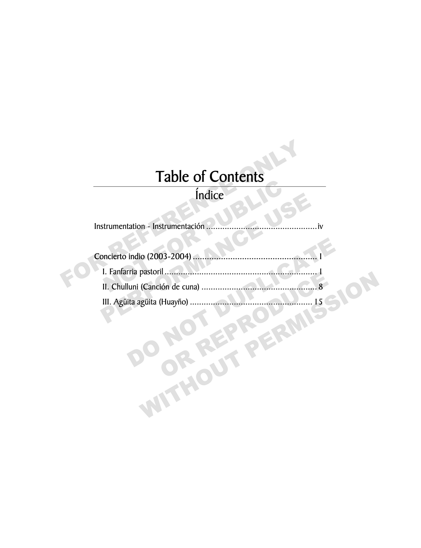 Concierto indio, for cello and orchestra