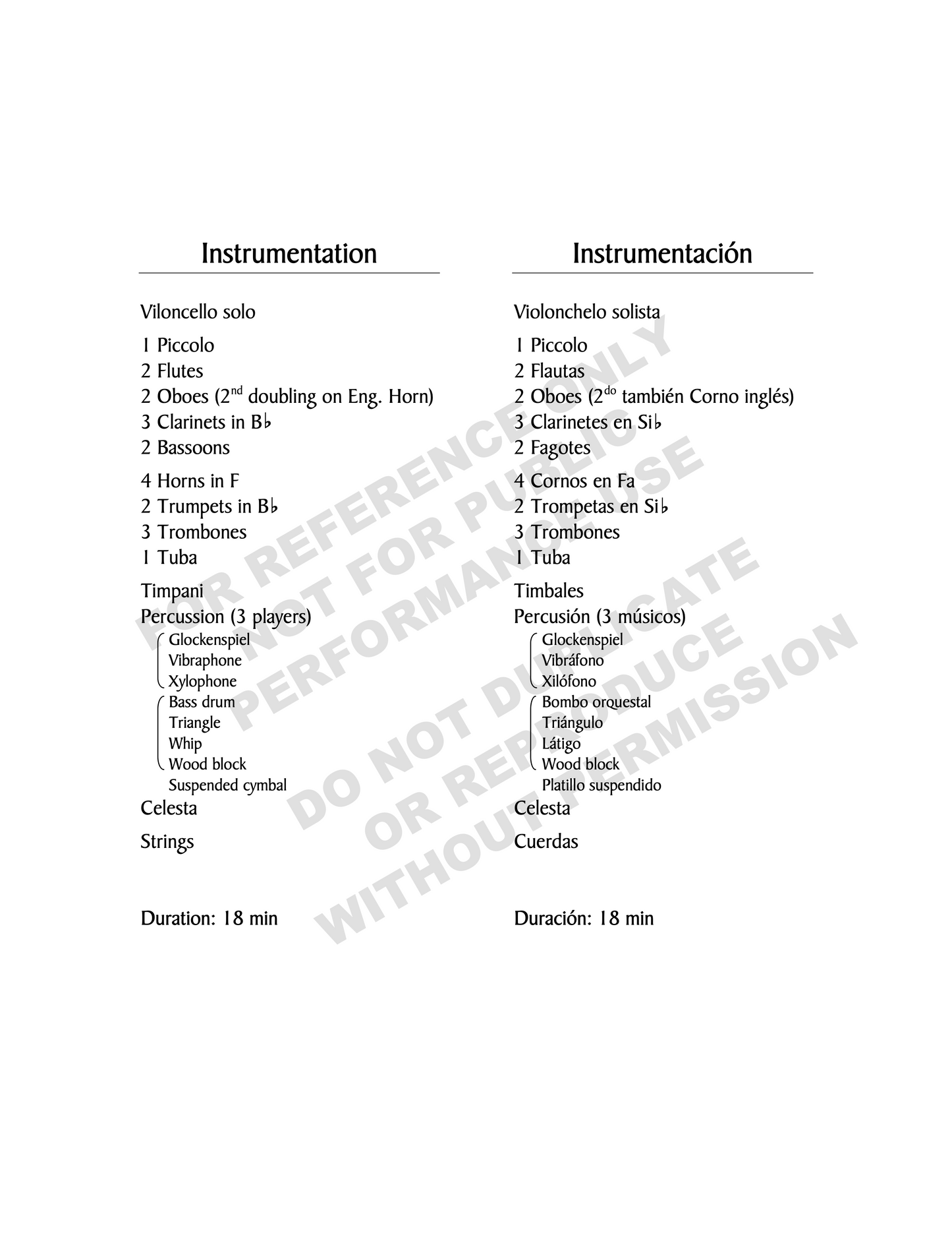 Concierto indio, for cello and orchestra