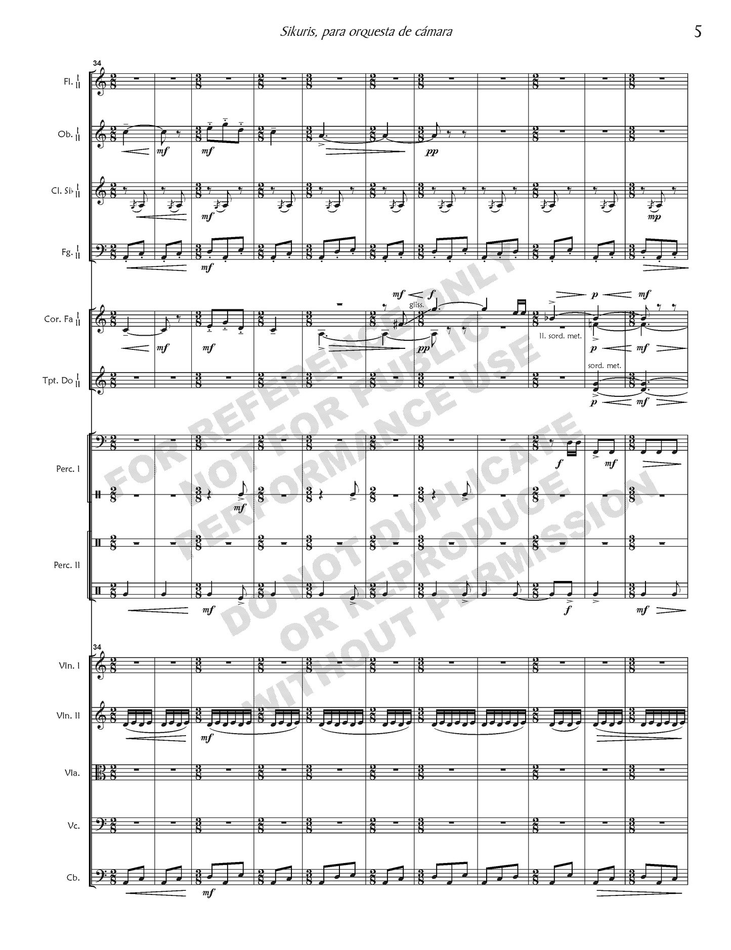 Sikuris, for chamber orchestra