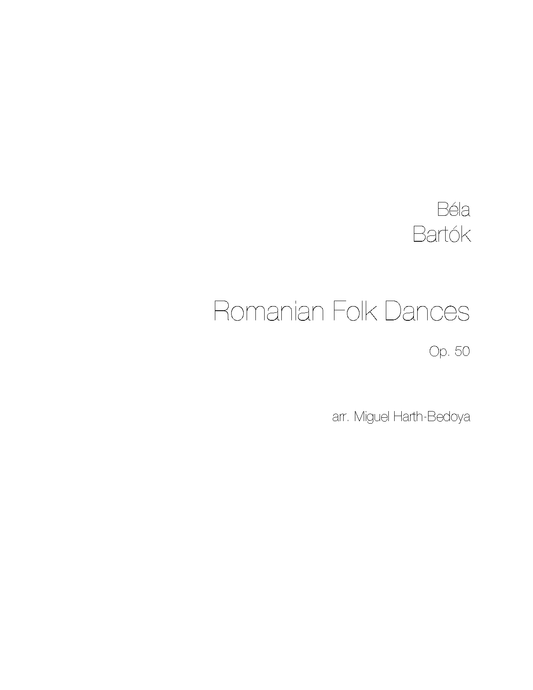 Romanian Folk Dances, Op. 50