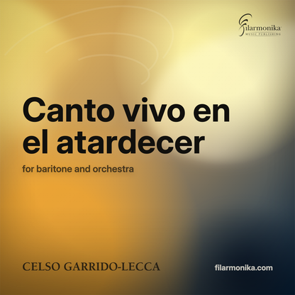 Filarmonika cover - Canto vivo en el atardecer, for baritone and orchestra