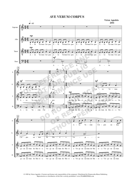 Ave Verum Corpus, for choir