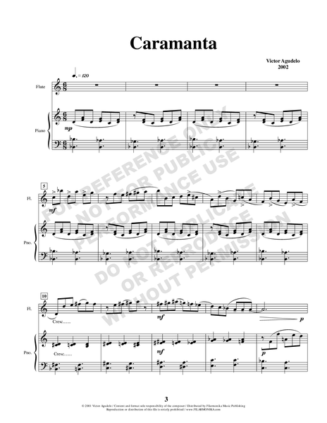 Caramanta, for flute and piano