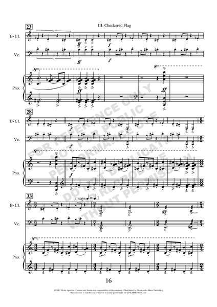 Grand prix, for clarinet, cello, and piano