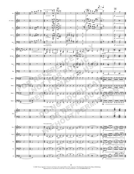 Las cuatro chalupas, for orchestra