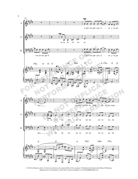 ¡Oigo voces!, for choir and piano